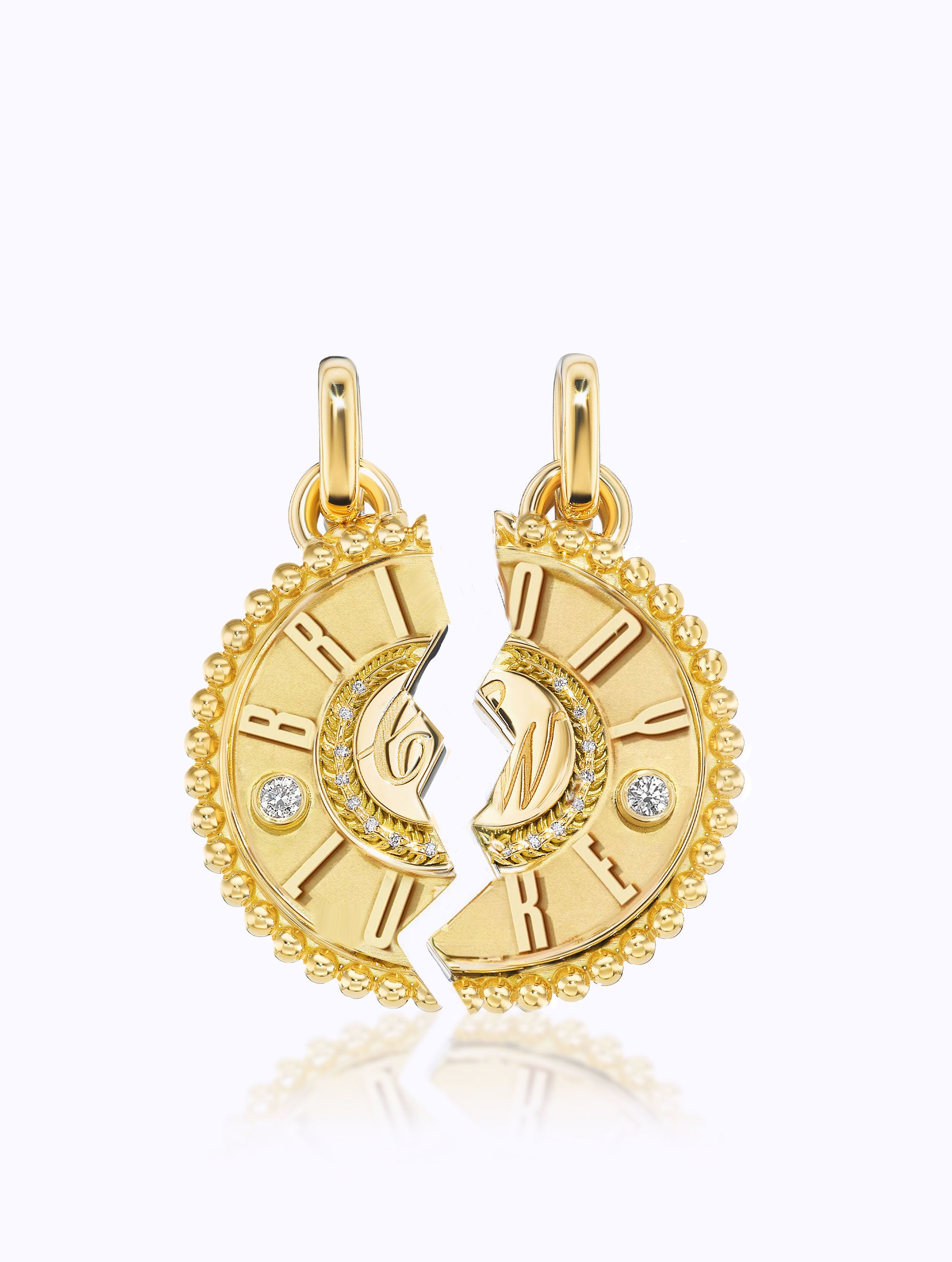 DOUBLE NAME DUET MEDALLION SET