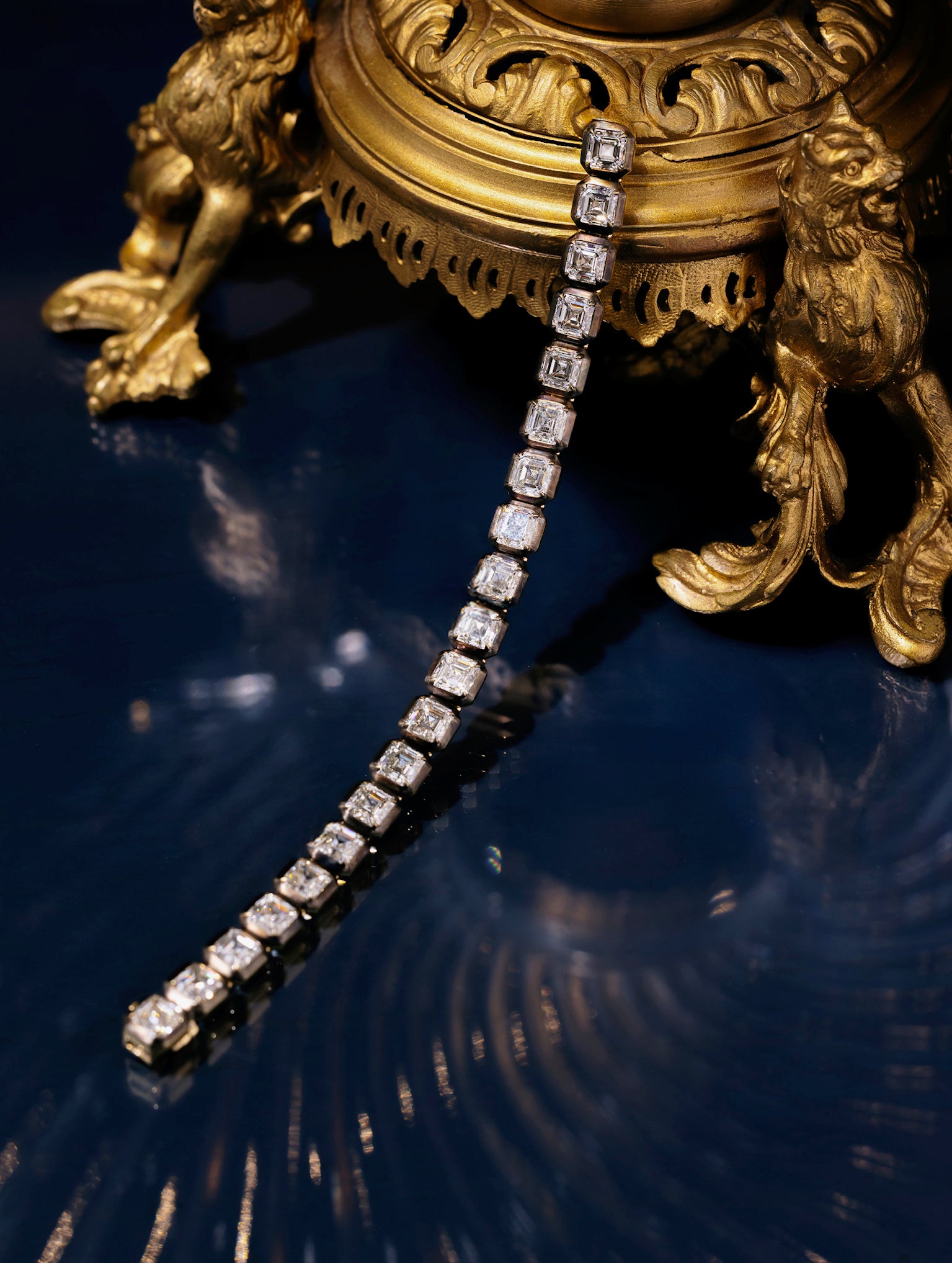 Shadow Asscher Cut Diamond Tennis Bracelet
