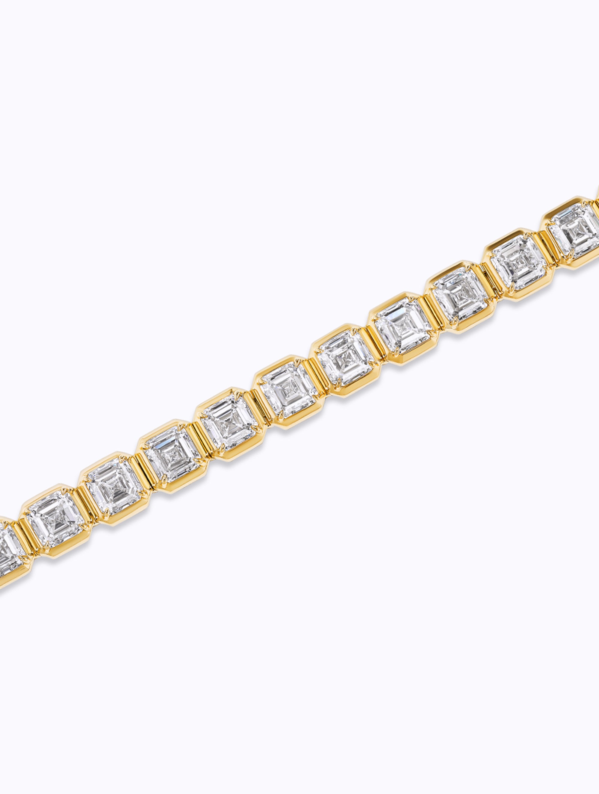 Asscher Cut Diamond Tennis Bracelet