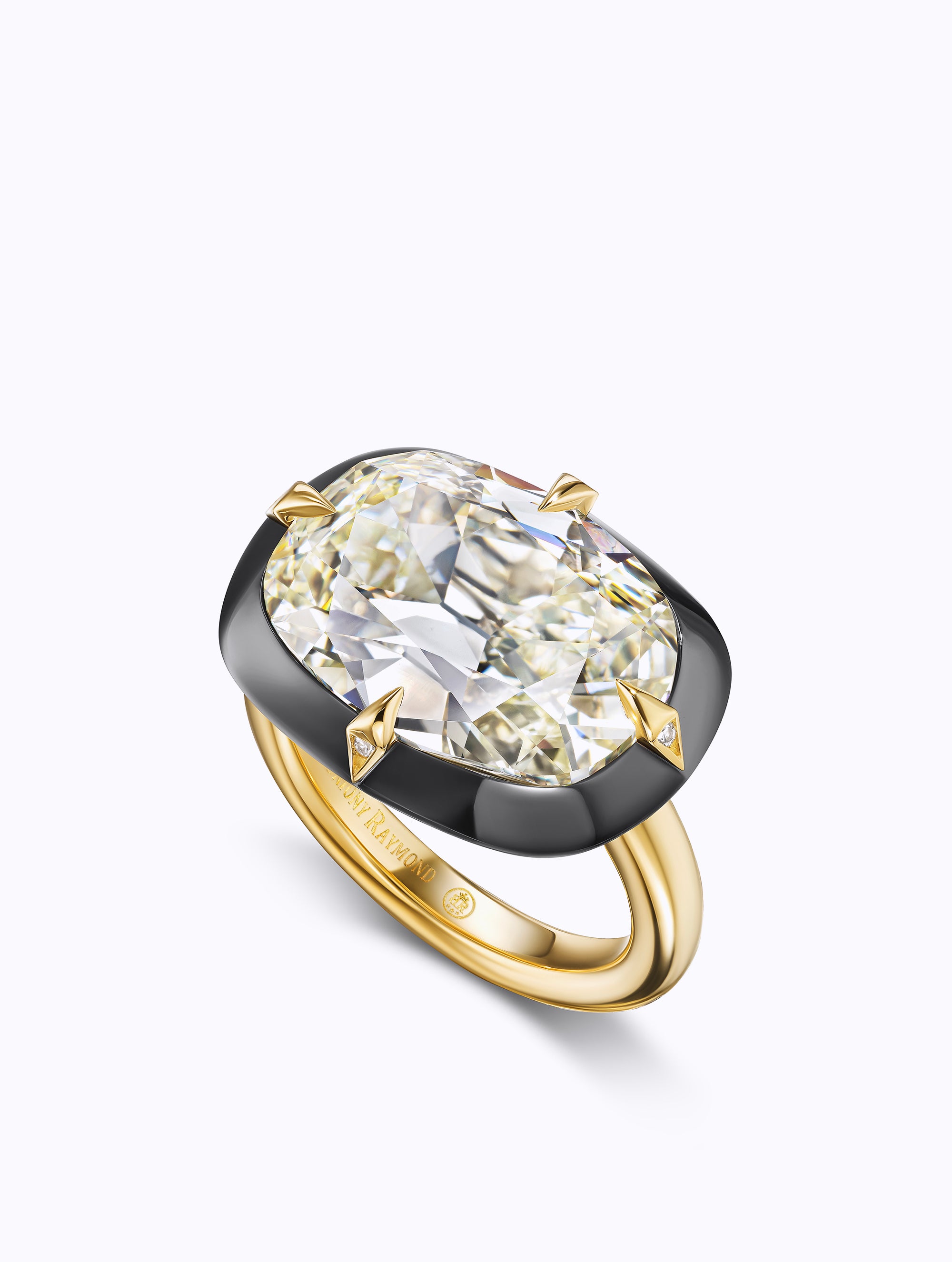Shadow Antique Cushion Cut Diamond Ring