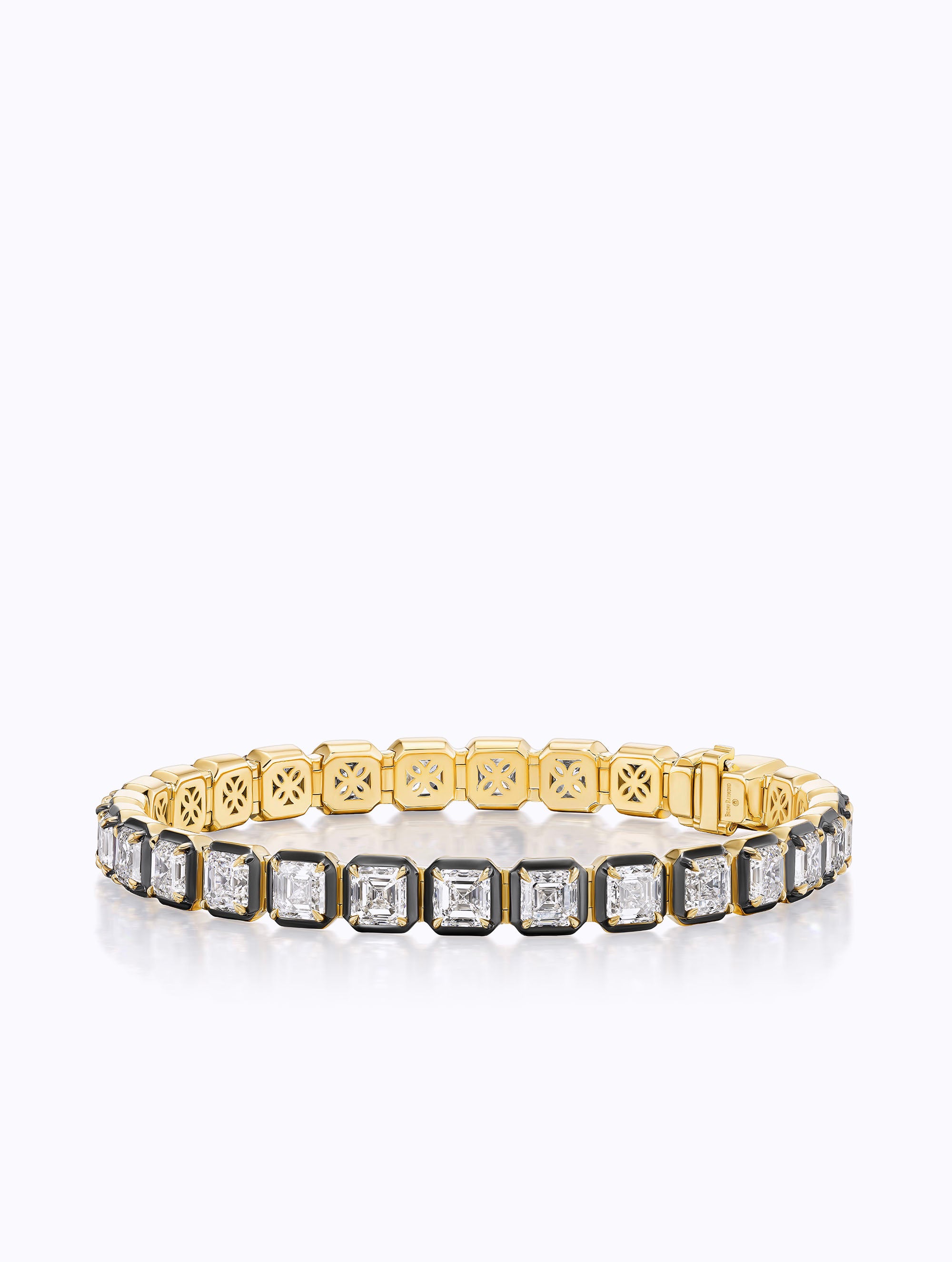 Shadow Asscher Cut Diamond Tennis Bracelet