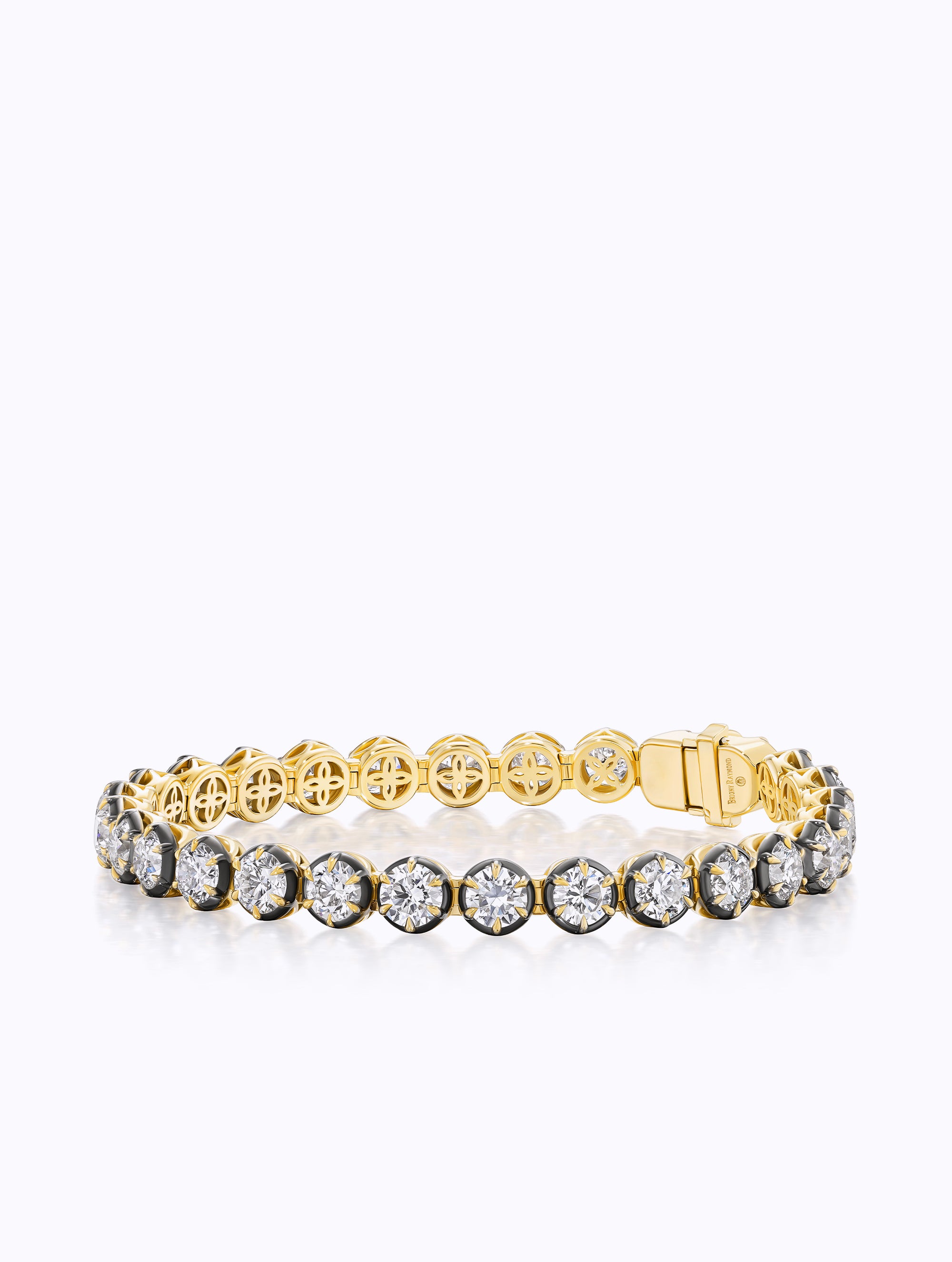 Shadow Round Brilliant Diamond Tennis Bracelet