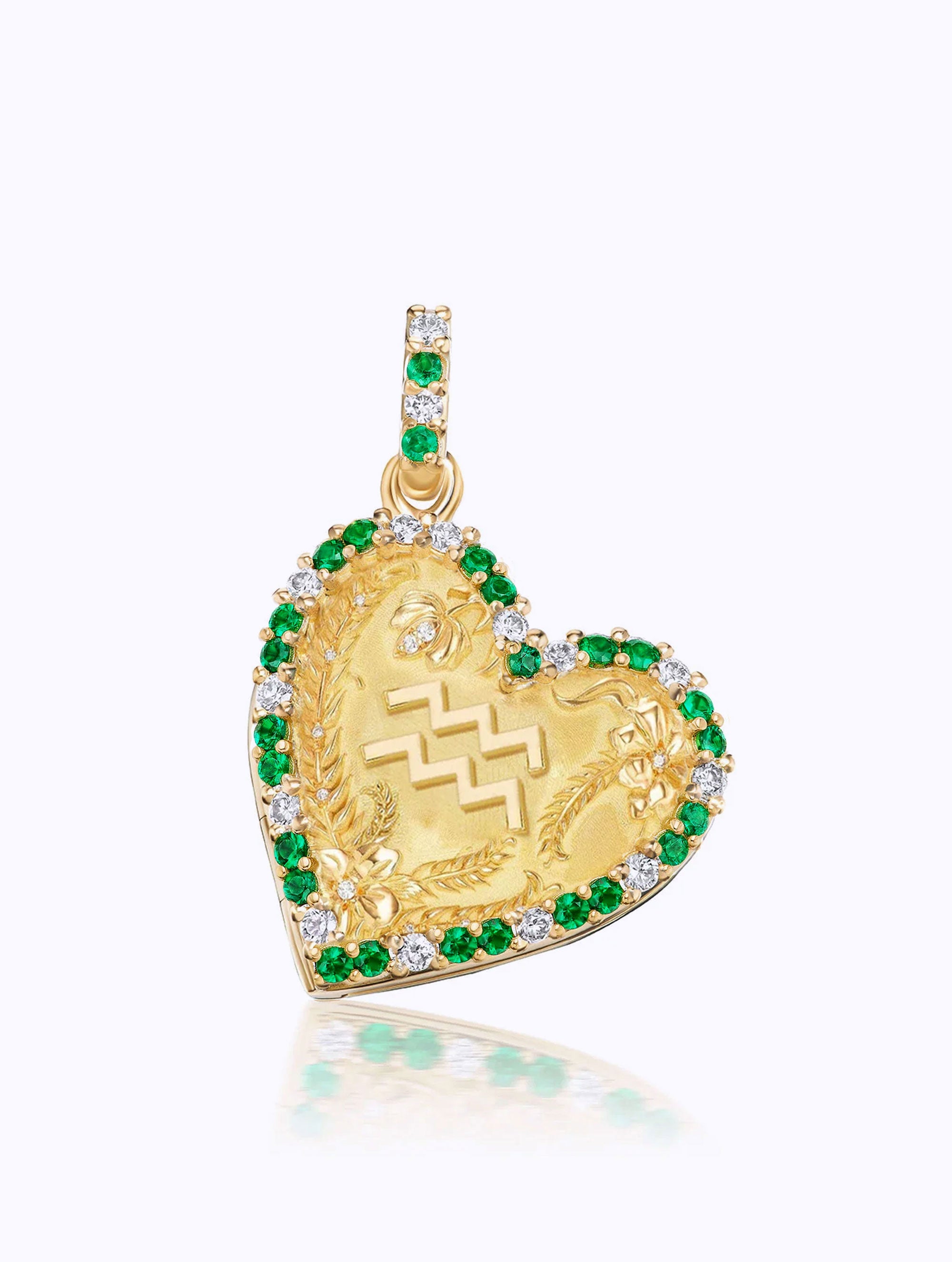 Memoir BIRTHSTONE Zodiac HEART LOCKET