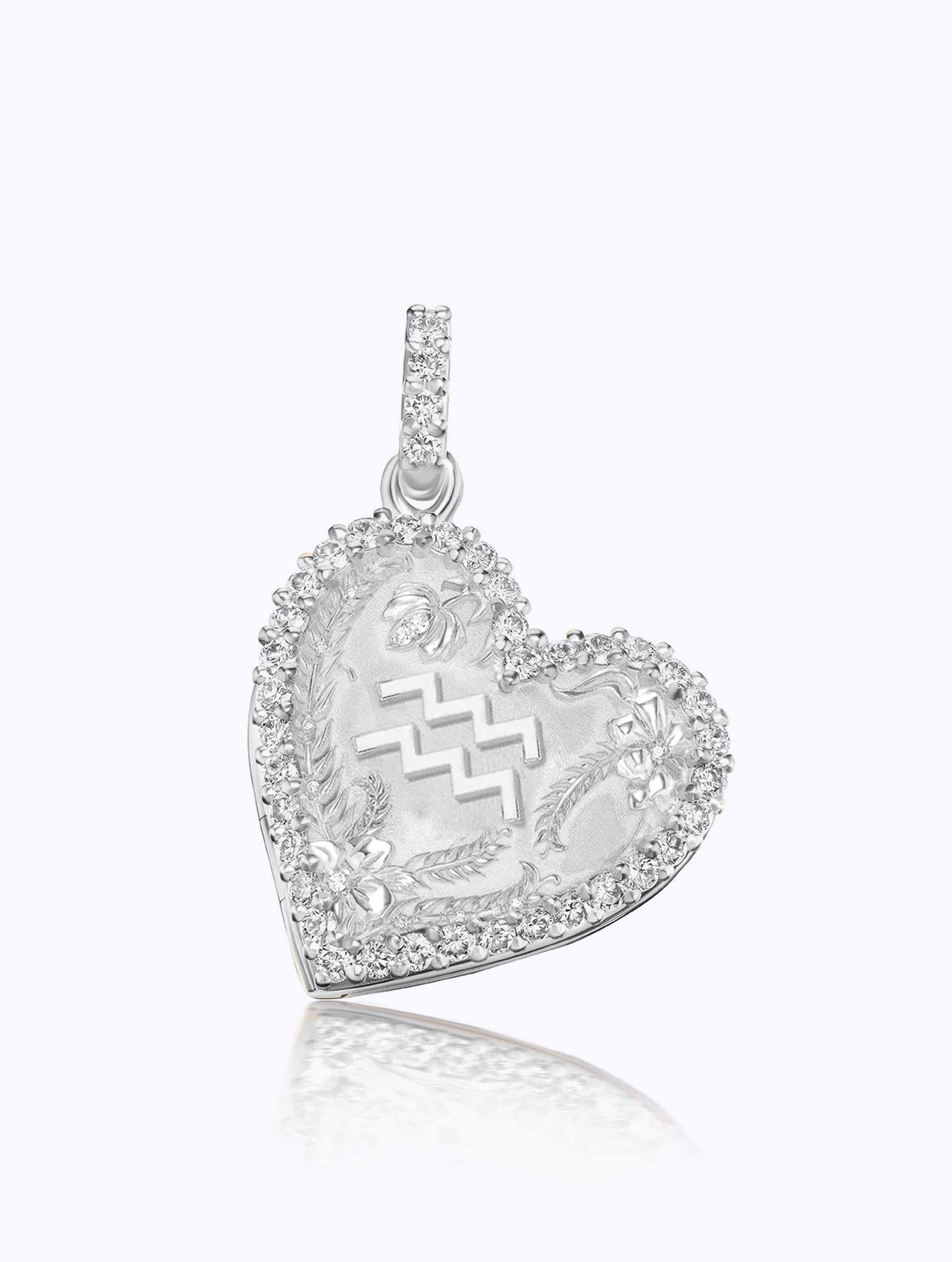 Memoir Diamond Zodiac Heart Locket