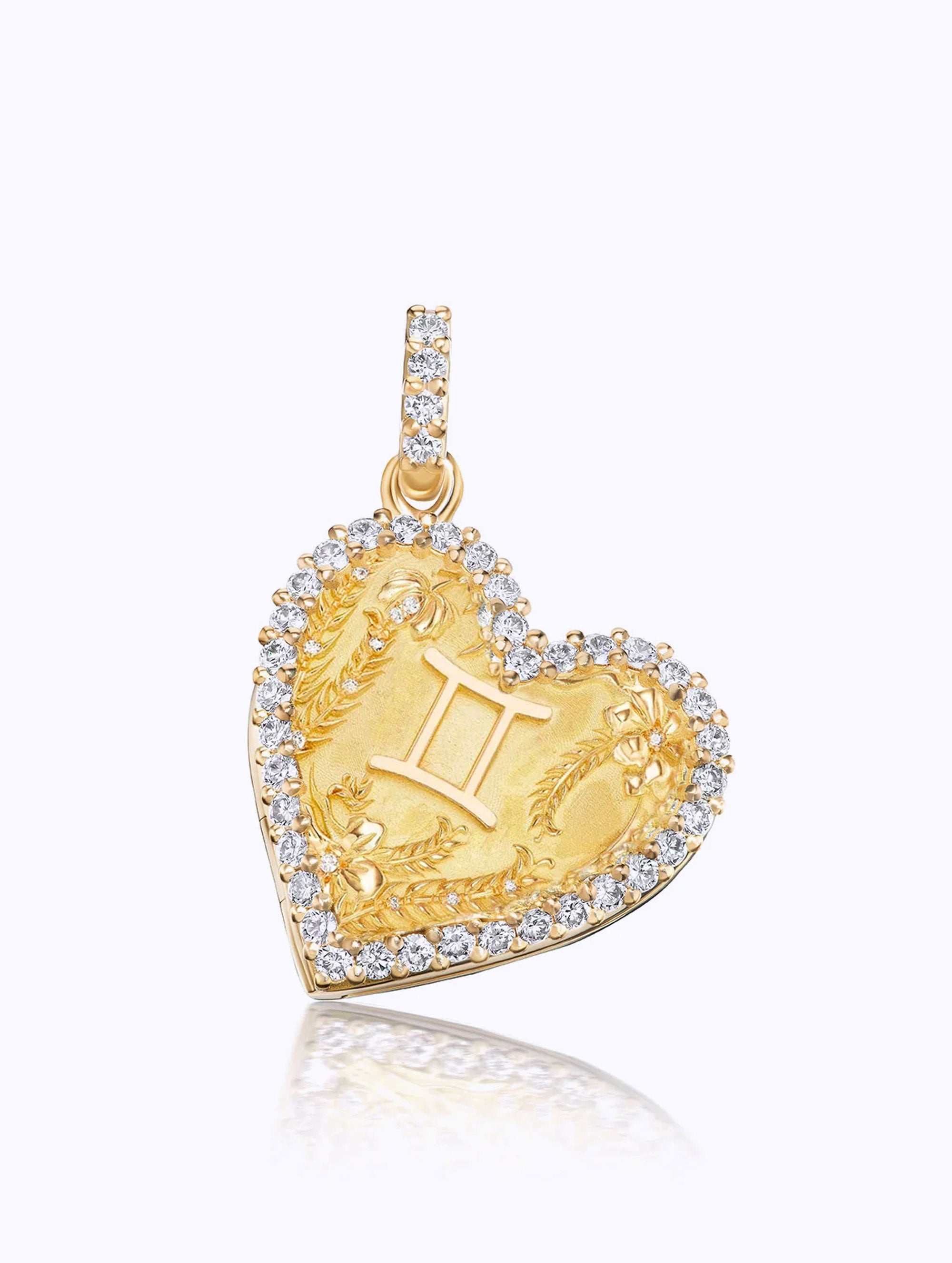 Memoir Diamond Zodiac Heart Locket