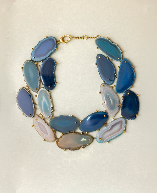 1970s Gucci Agate & Gold Necklace