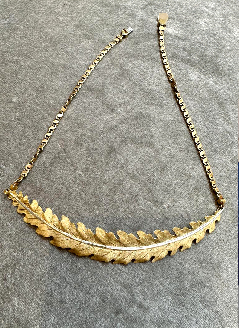 Vintage Buccellati Gold Leaf Motif Necklace