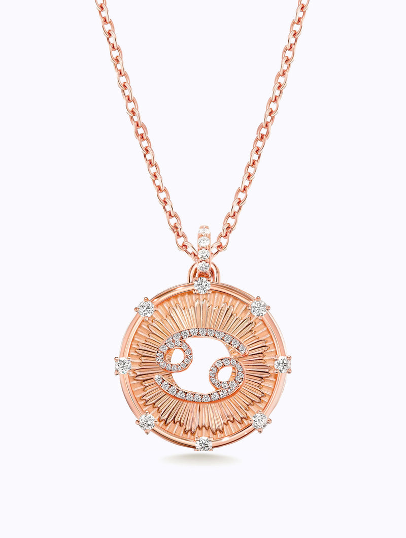 Aurora Diamond Zodiac Medallion