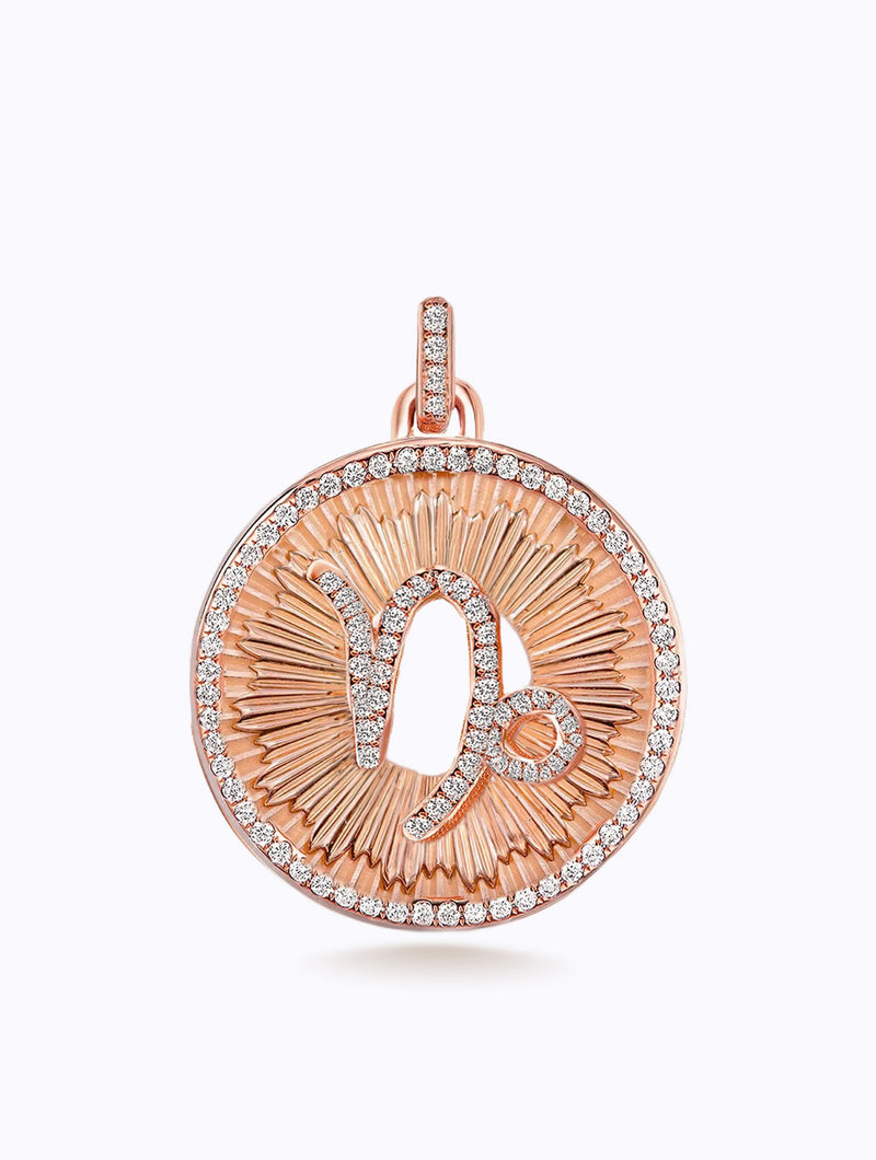 Aurora All Diamond Zodiac Medallion