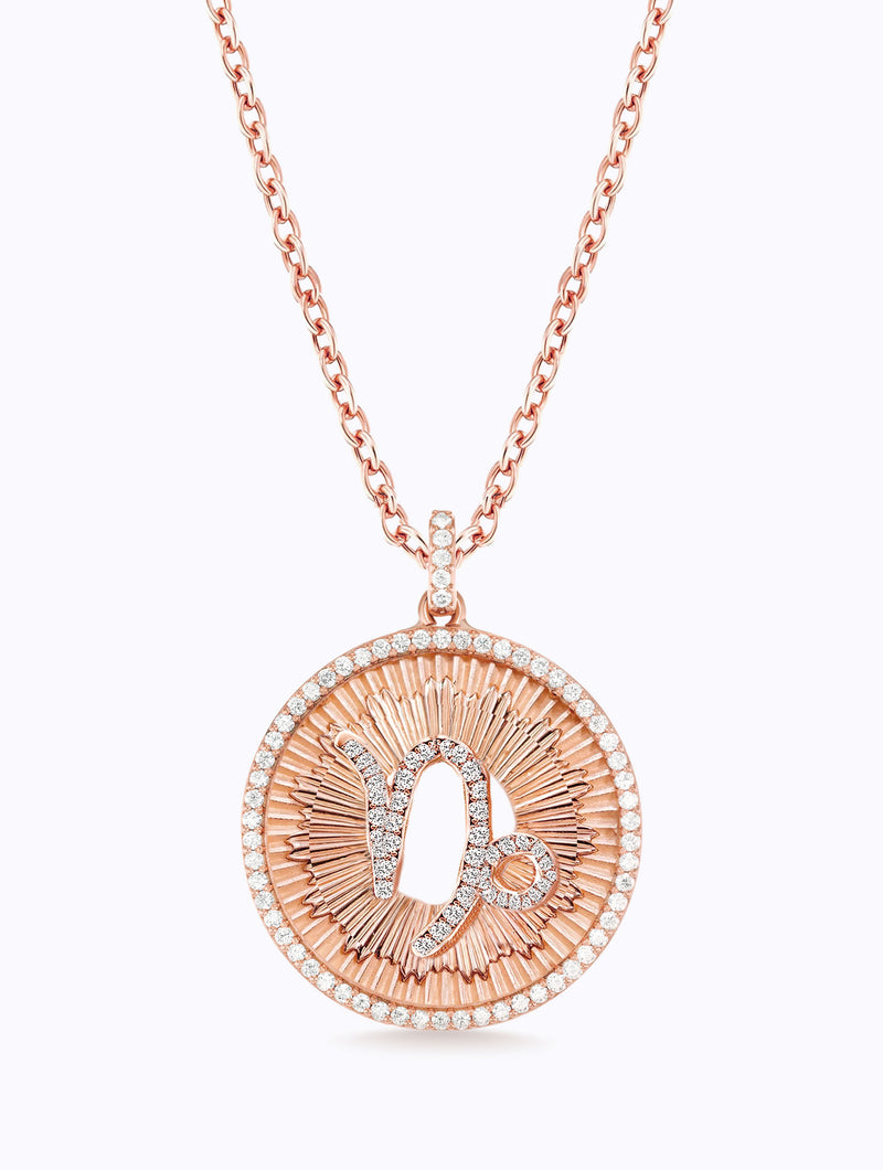 Aurora All Diamond Zodiac Medallion