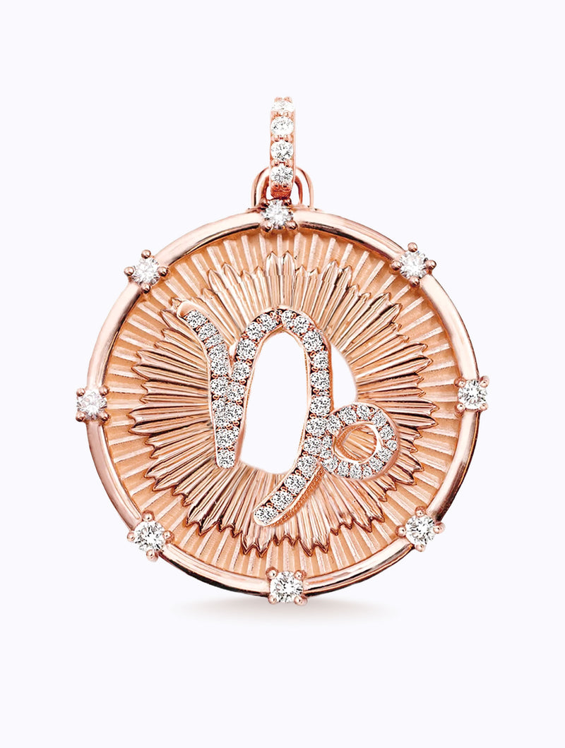 Aurora Diamond Zodiac Medallion