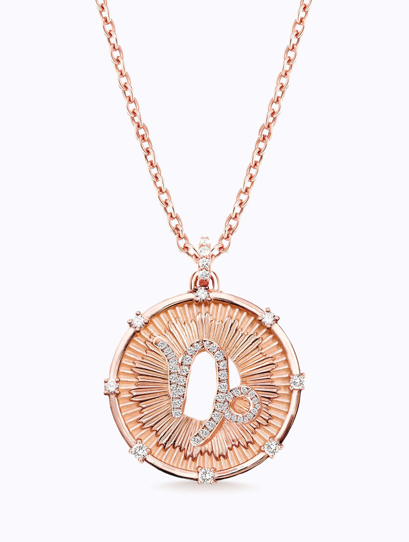 Aurora Diamond Zodiac Medallion