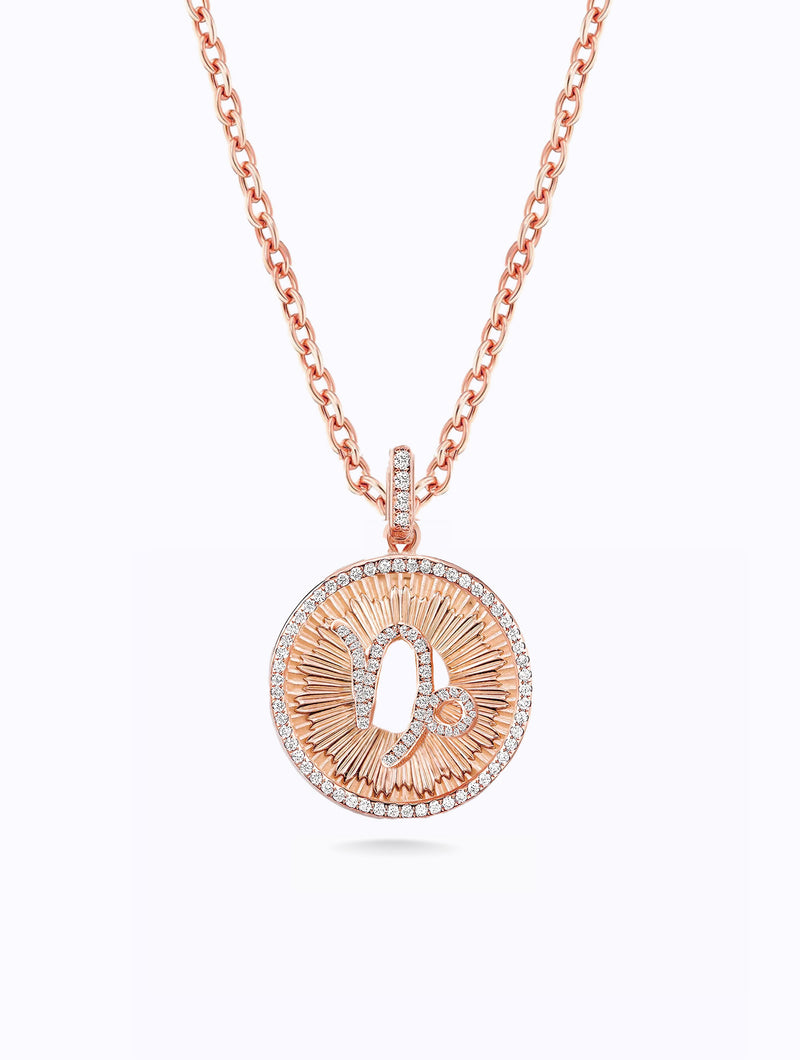 Aurora All Diamond Zodiac Medallion
