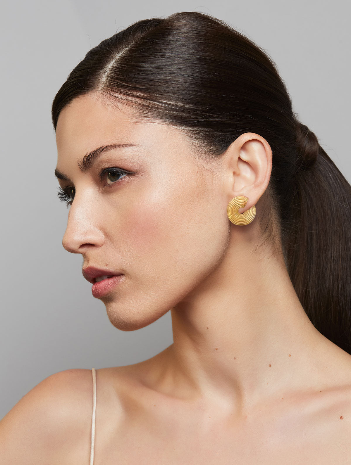 Sloan Fluted Swoop Earrings