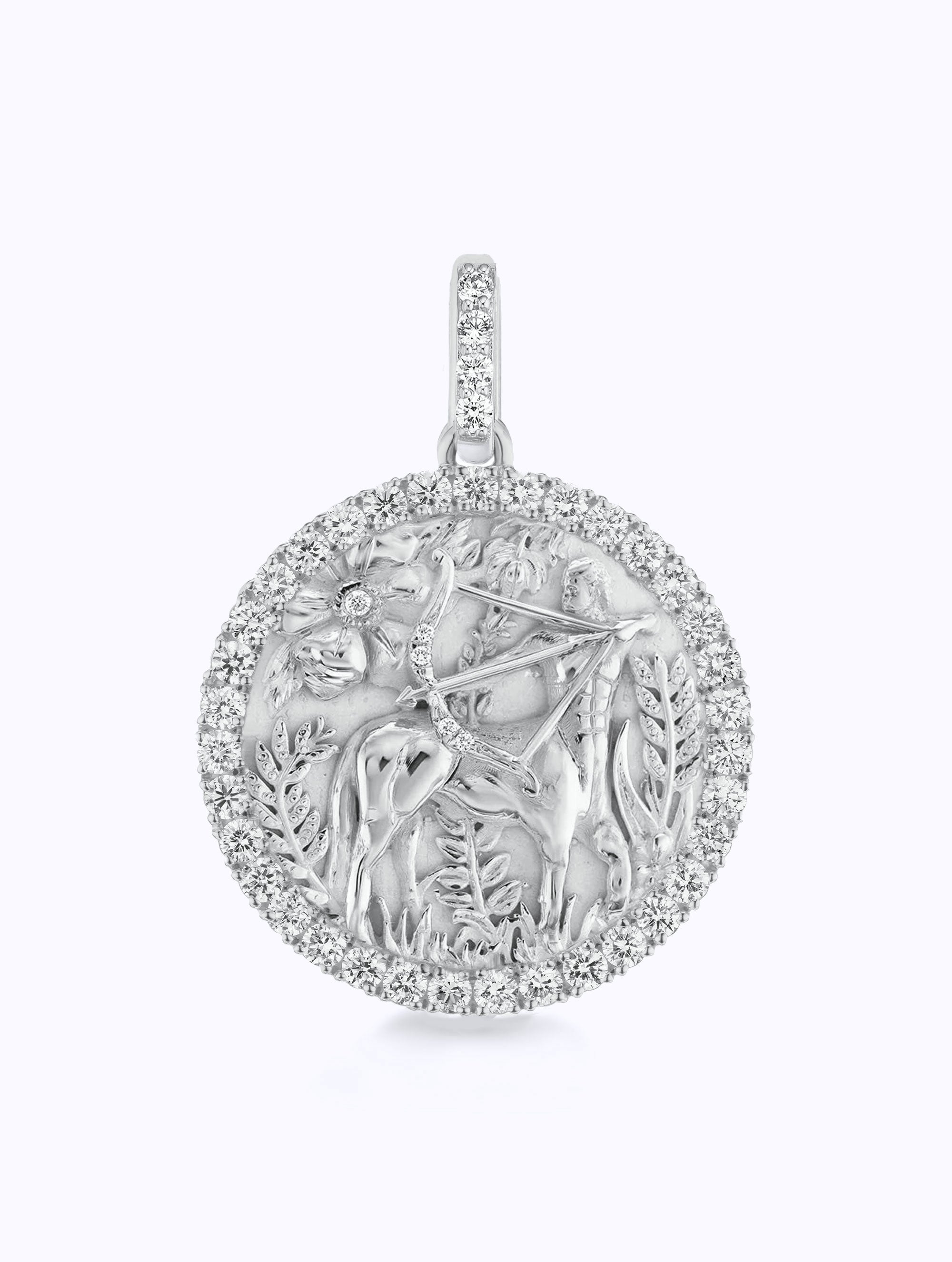 ALL DIAMOND ZODIAC MEDALLION
