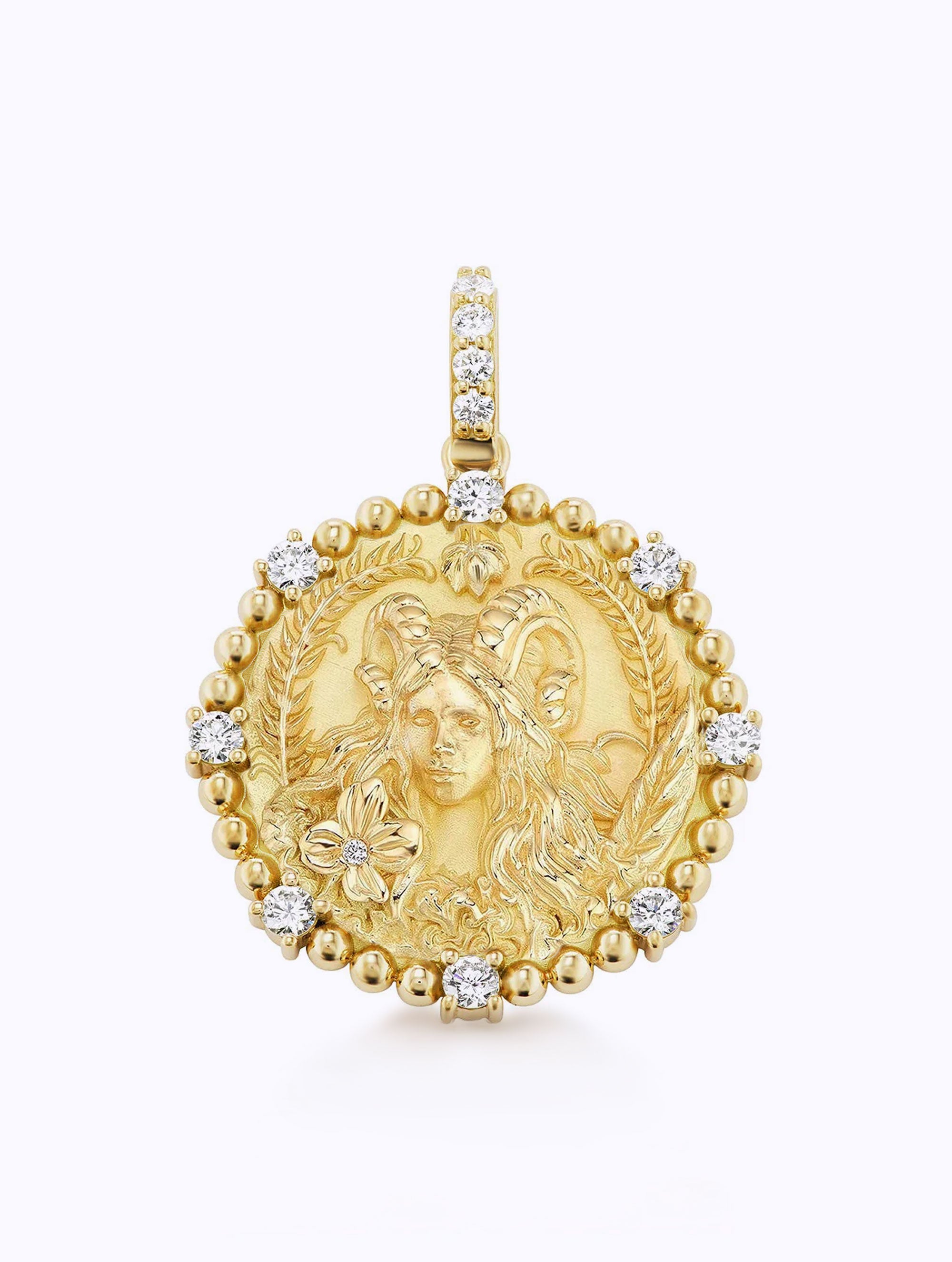 8 DIAMOND ZODIAC MEDALLION