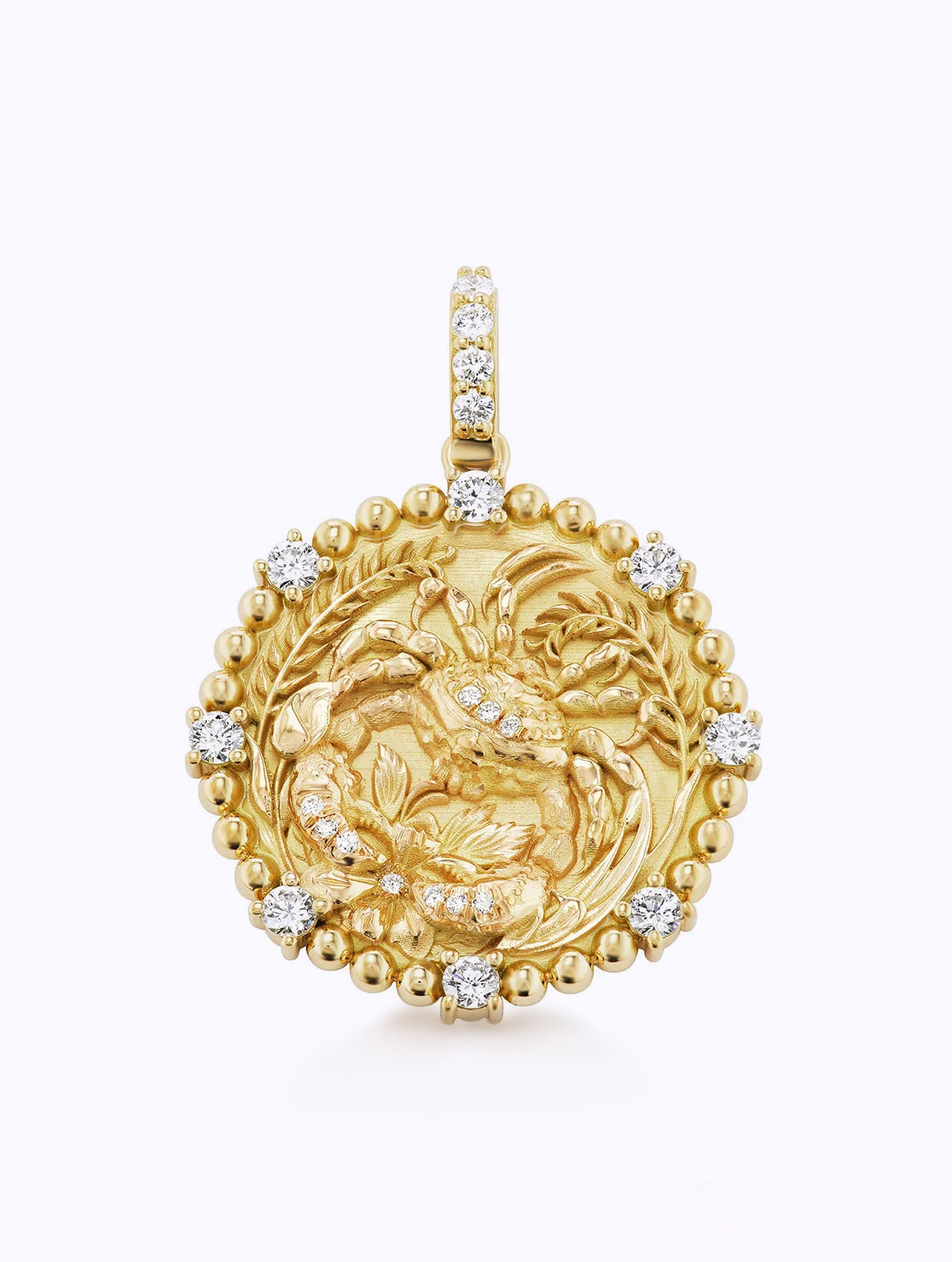 8 DIAMOND ZODIAC MEDALLION