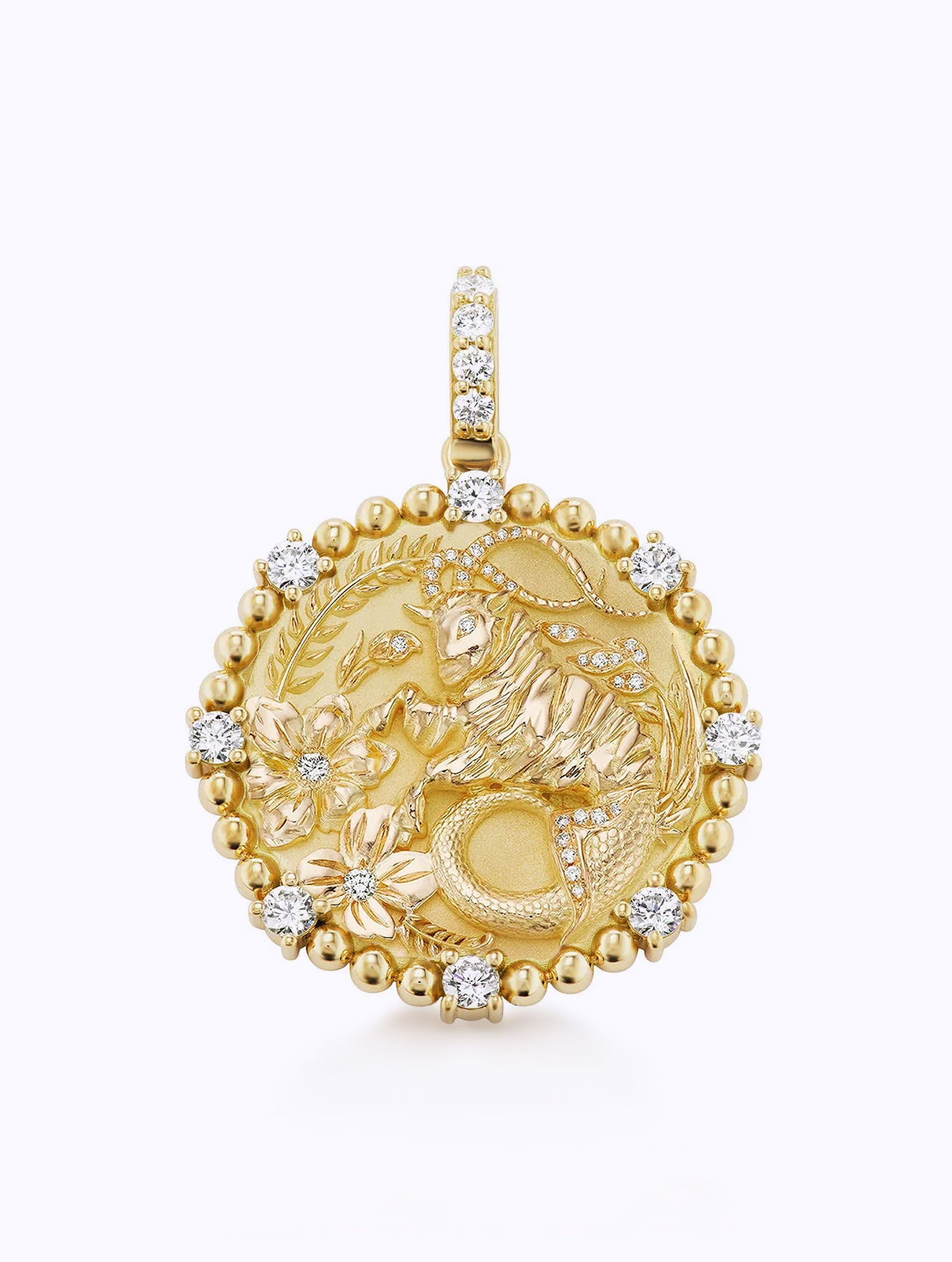 8 DIAMOND ZODIAC MEDALLION