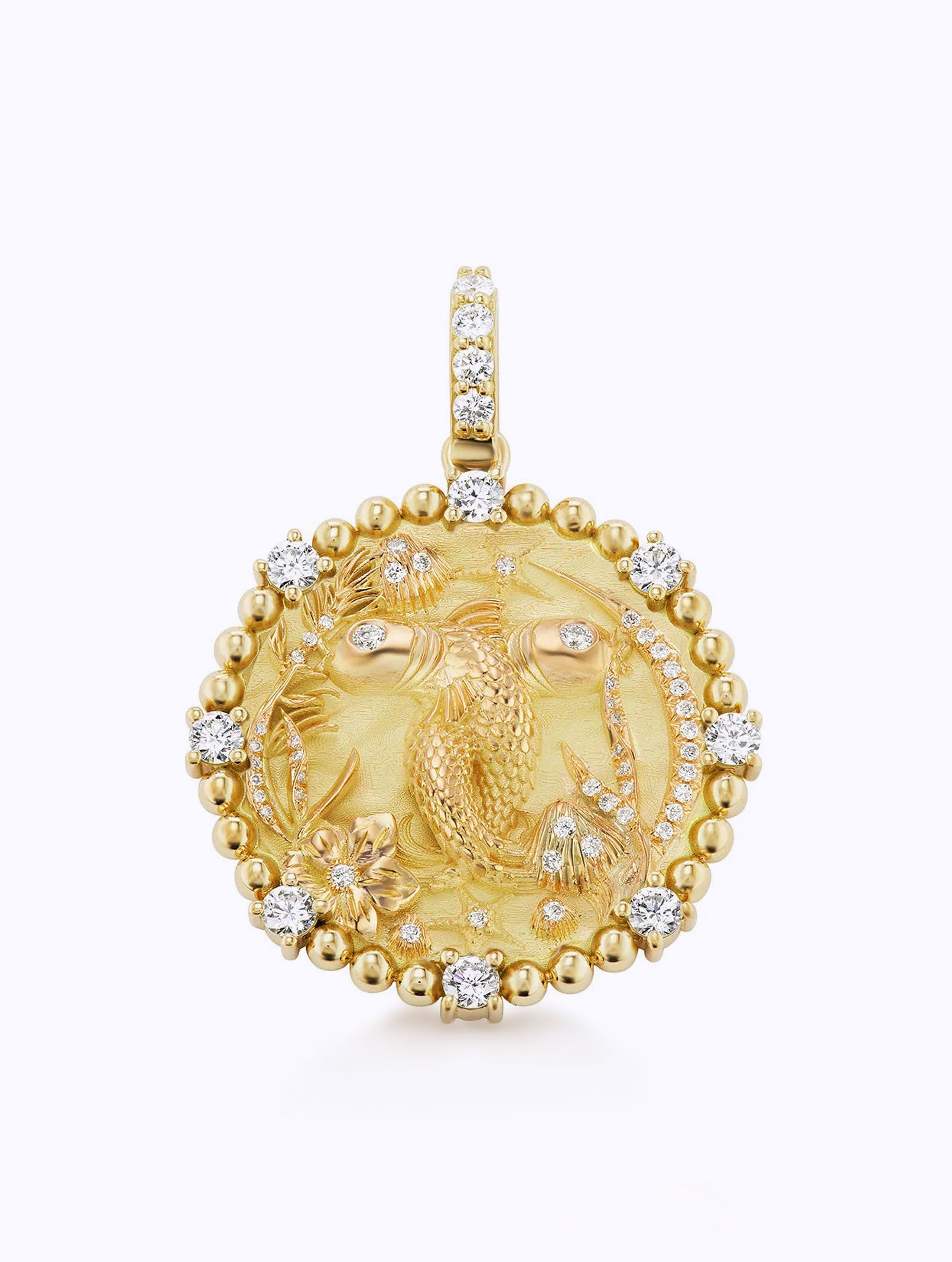 8 DIAMOND ZODIAC MEDALLION