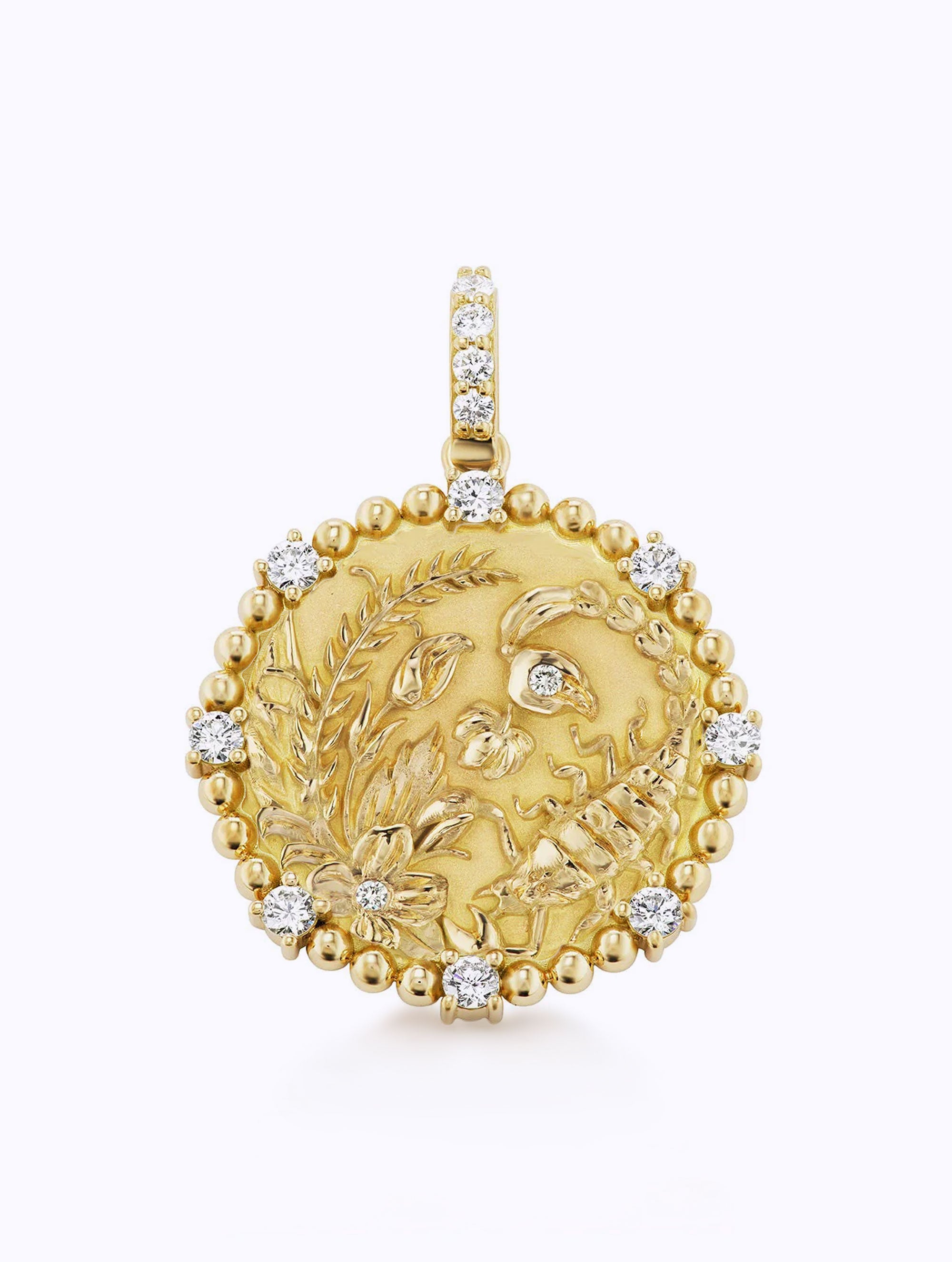 8 DIAMOND ZODIAC MEDALLION