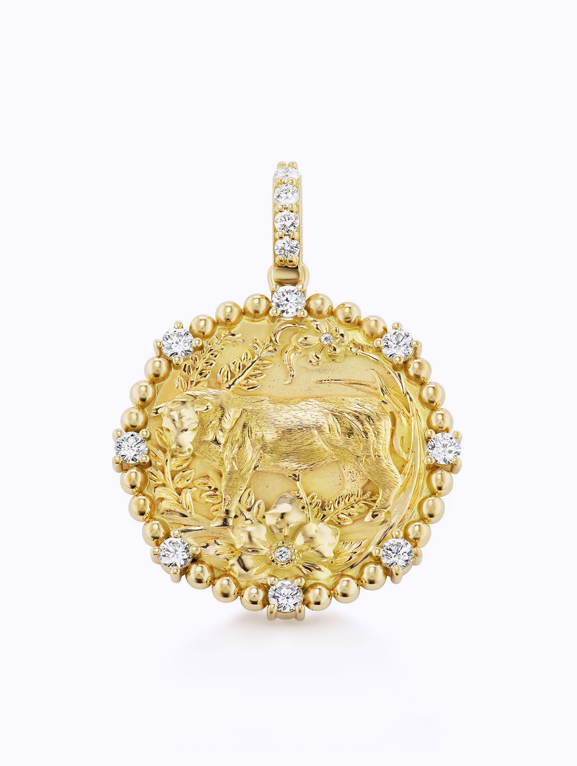8 DIAMOND ZODIAC MEDALLION