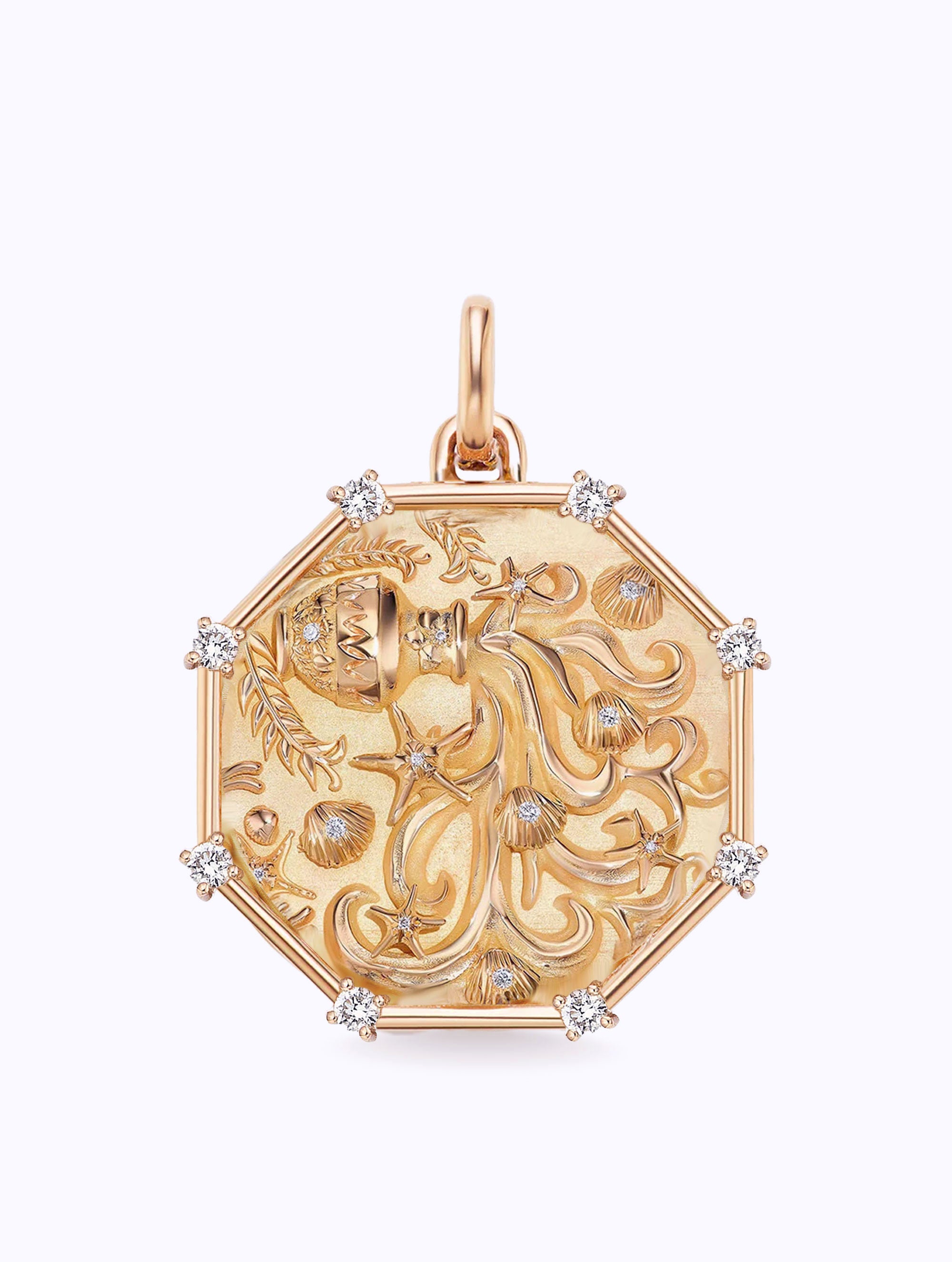 8 DIAMOND TALISMAN ZODIAC MEDALLION