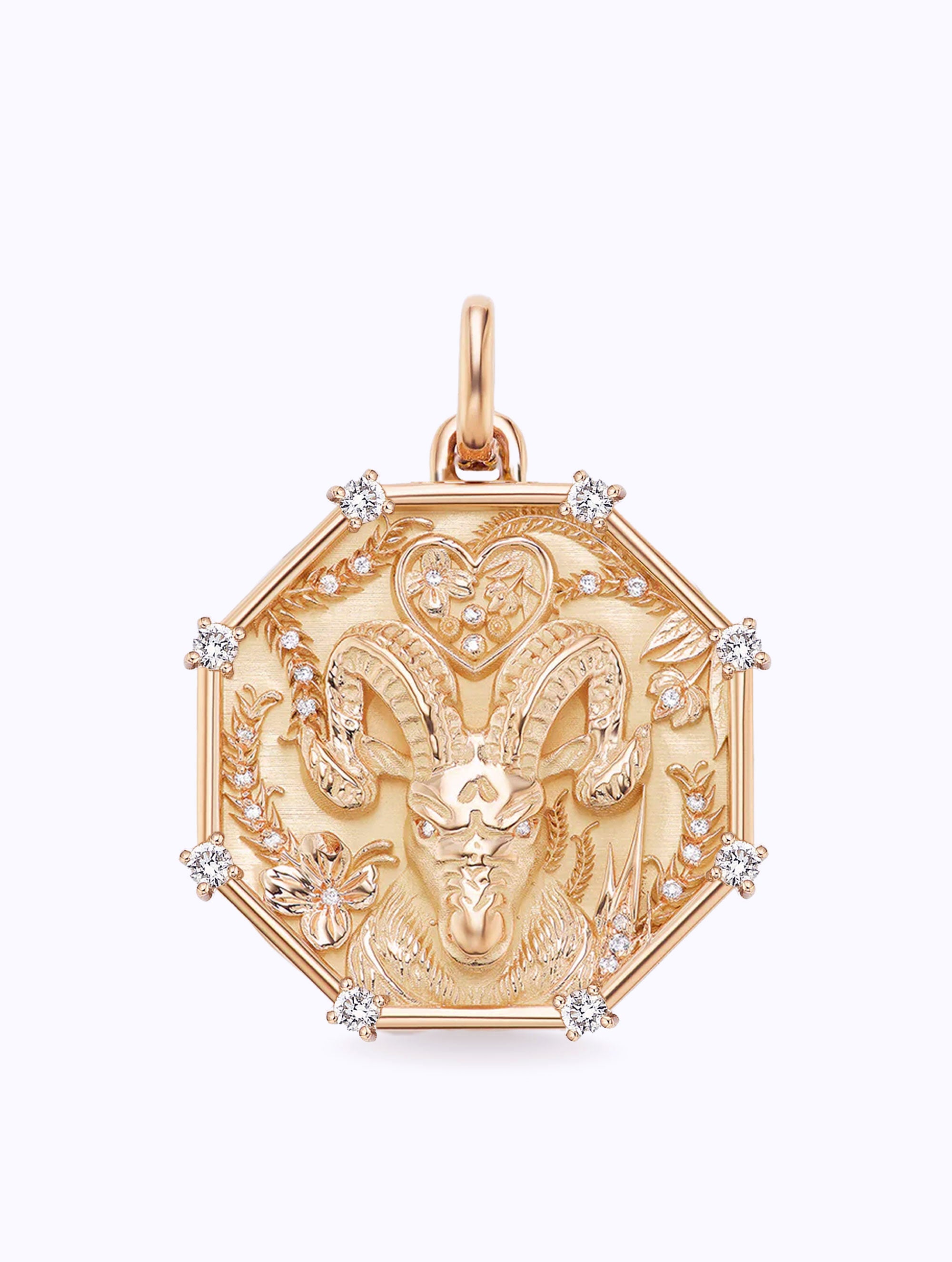8 DIAMOND TALISMAN ZODIAC MEDALLION