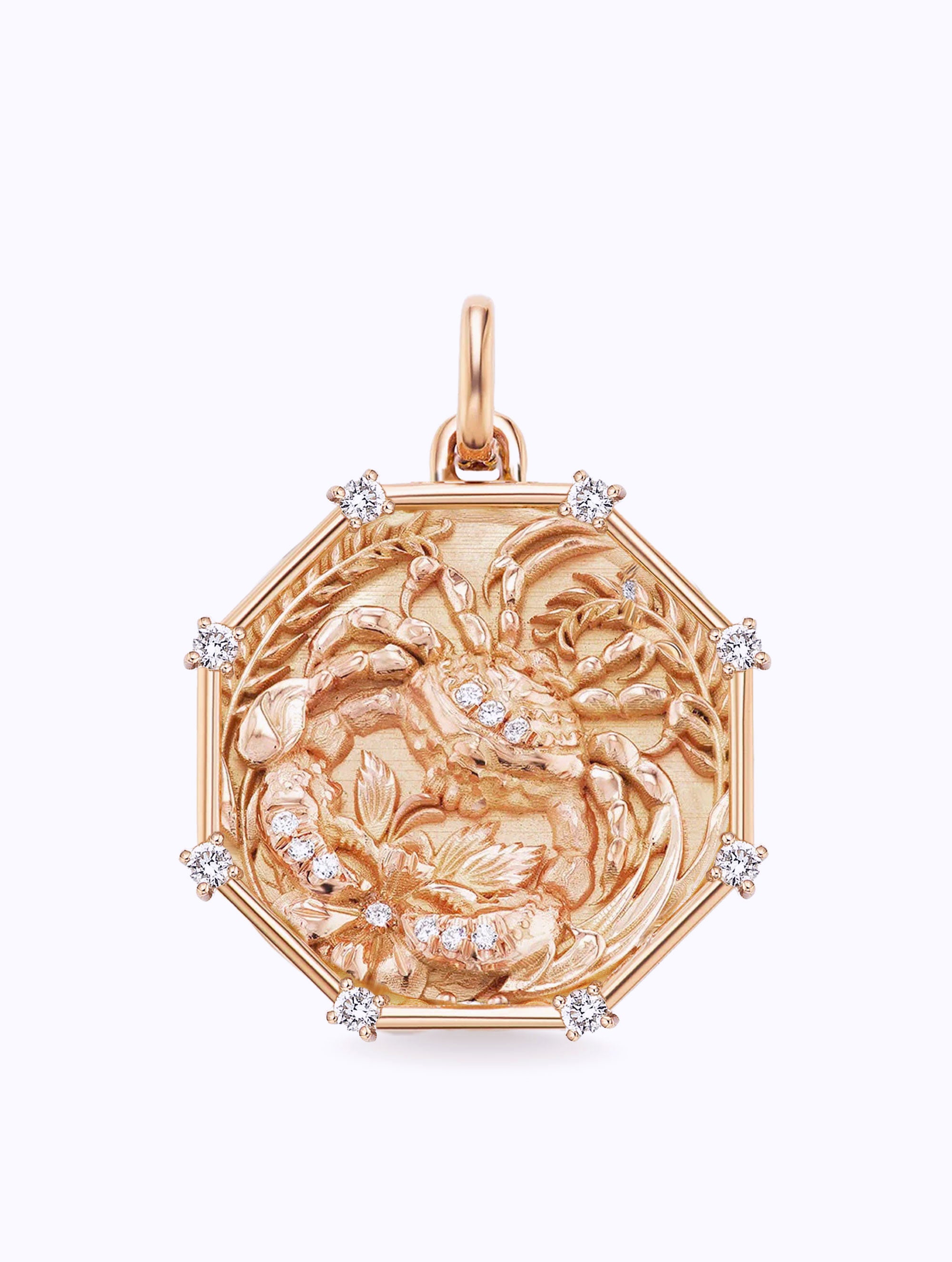 8 DIAMOND TALISMAN ZODIAC MEDALLION