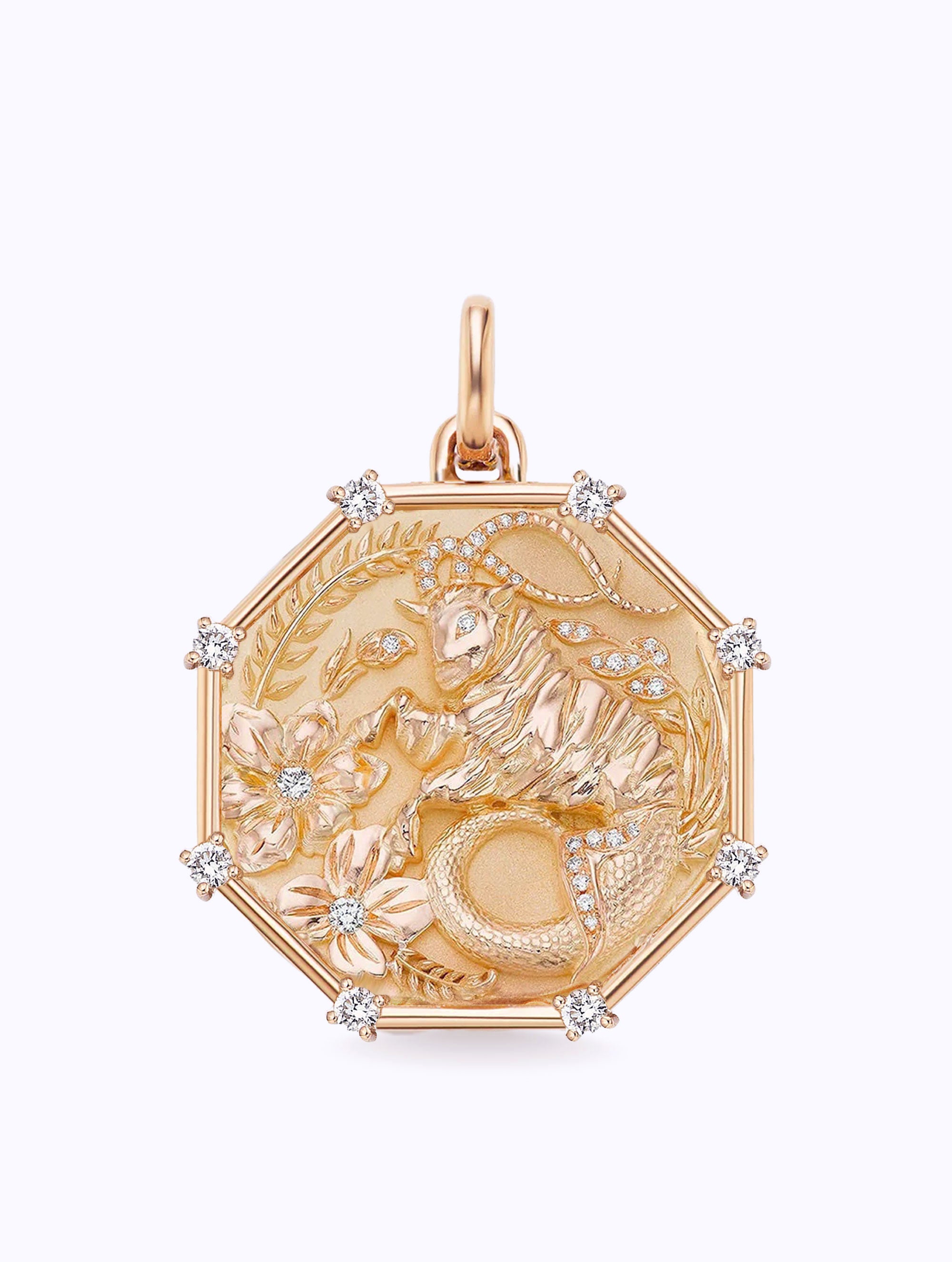 8 DIAMOND TALISMAN ZODIAC MEDALLION