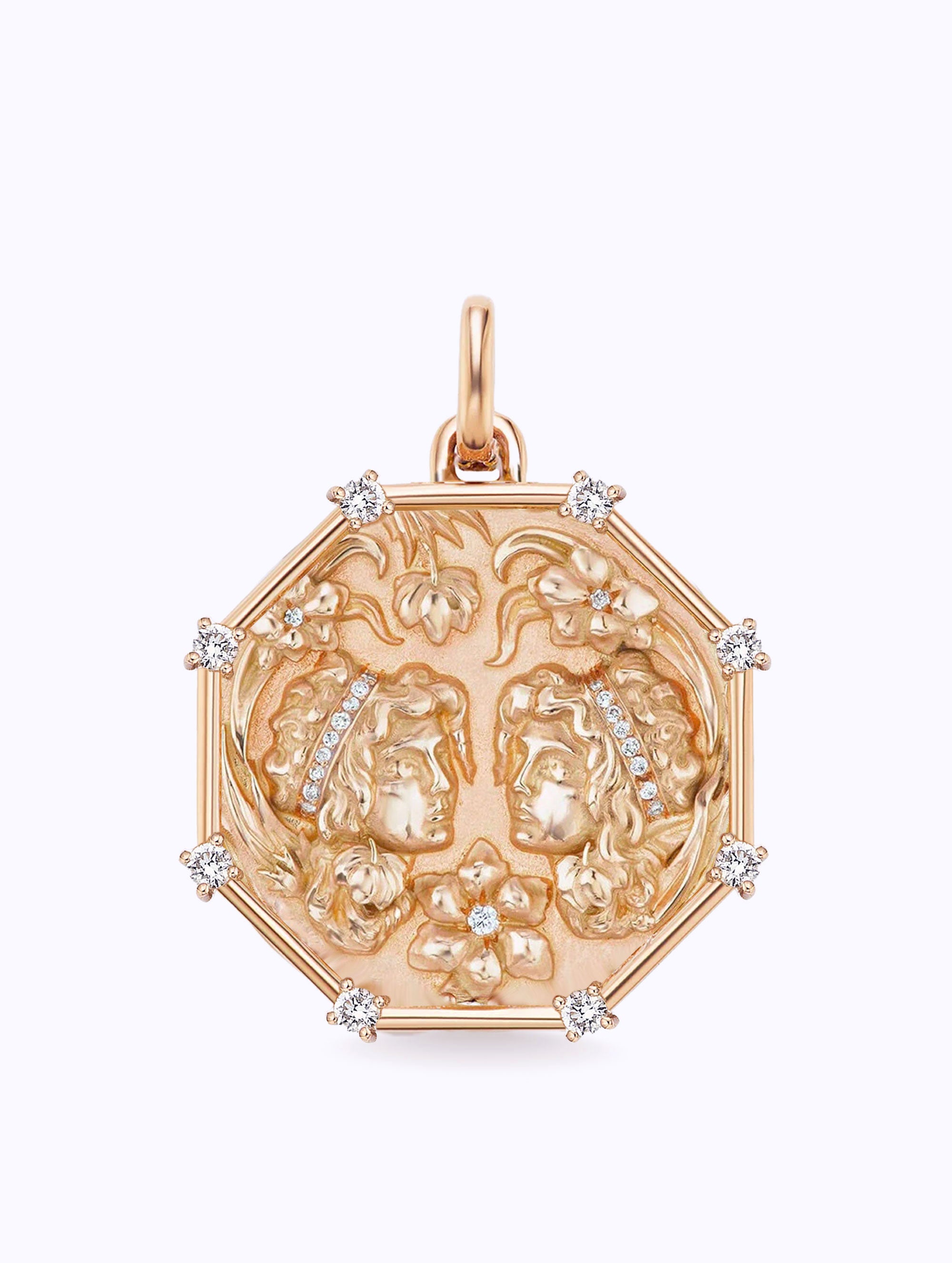 8 DIAMOND TALISMAN ZODIAC MEDALLION