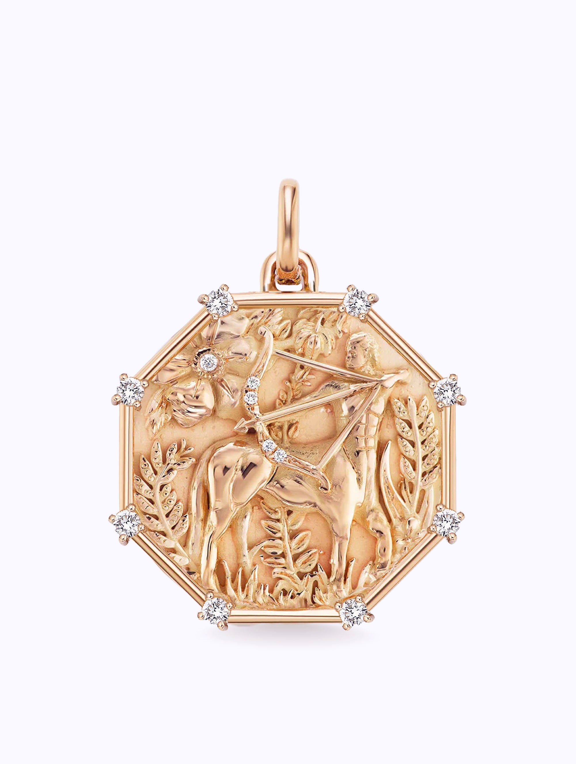 8 DIAMOND TALISMAN ZODIAC MEDALLION