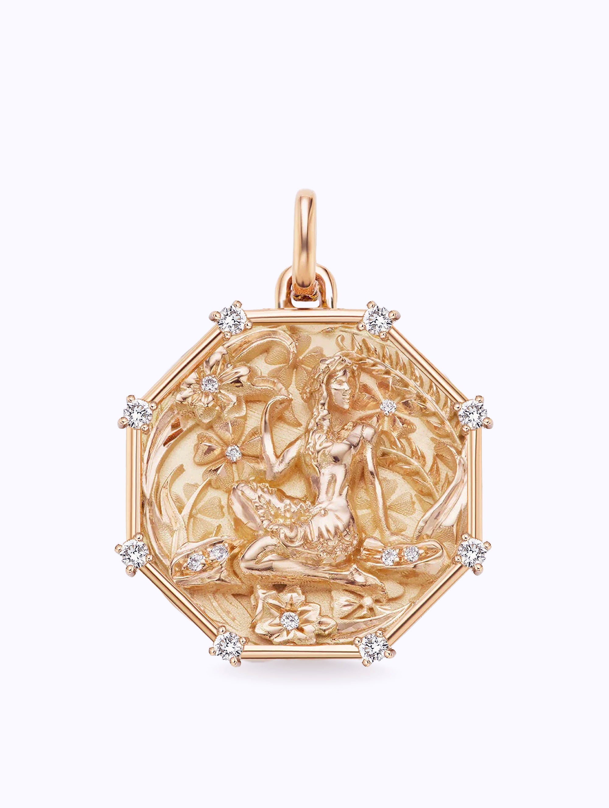 8 DIAMOND TALISMAN ZODIAC MEDALLION