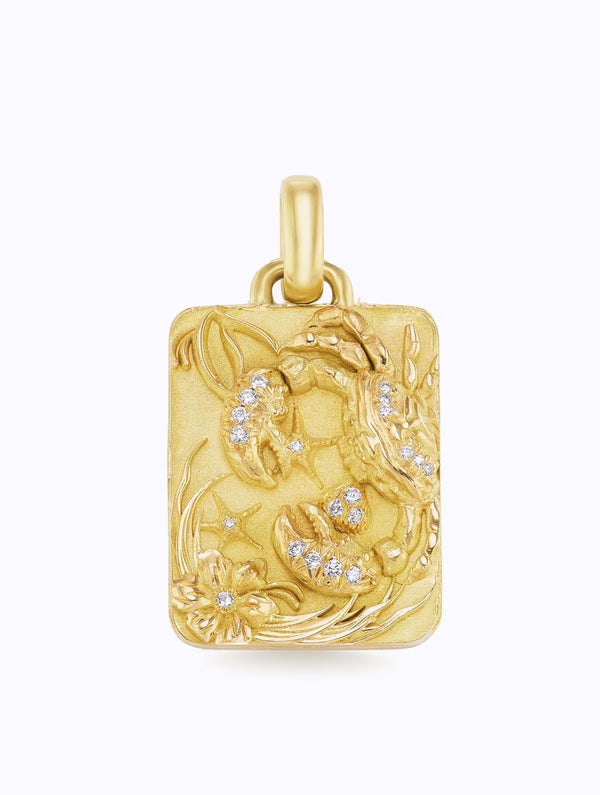 Gold Astral Zodiac Medallion