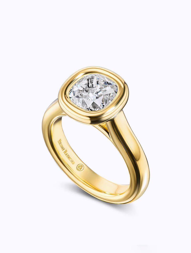 SLOAN CUSTION CUT DIAMOND SOLITAIRE RING