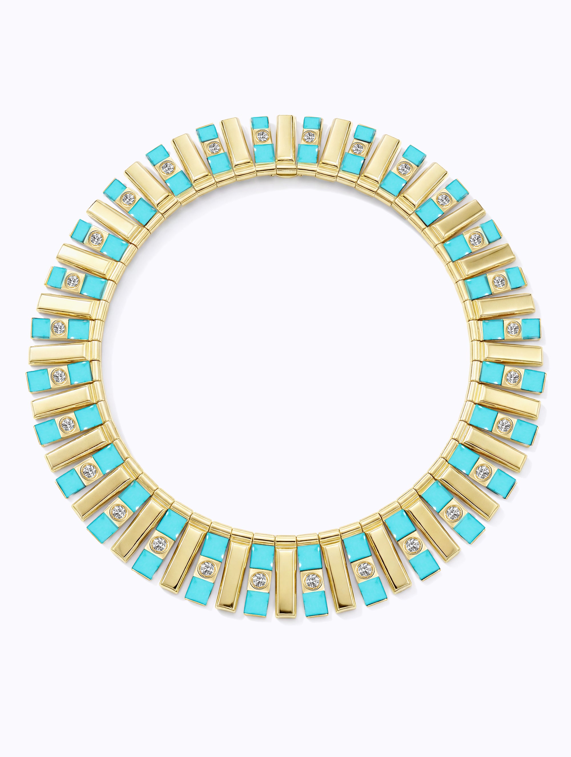 Carousel Turquoise & Diamond Collar
