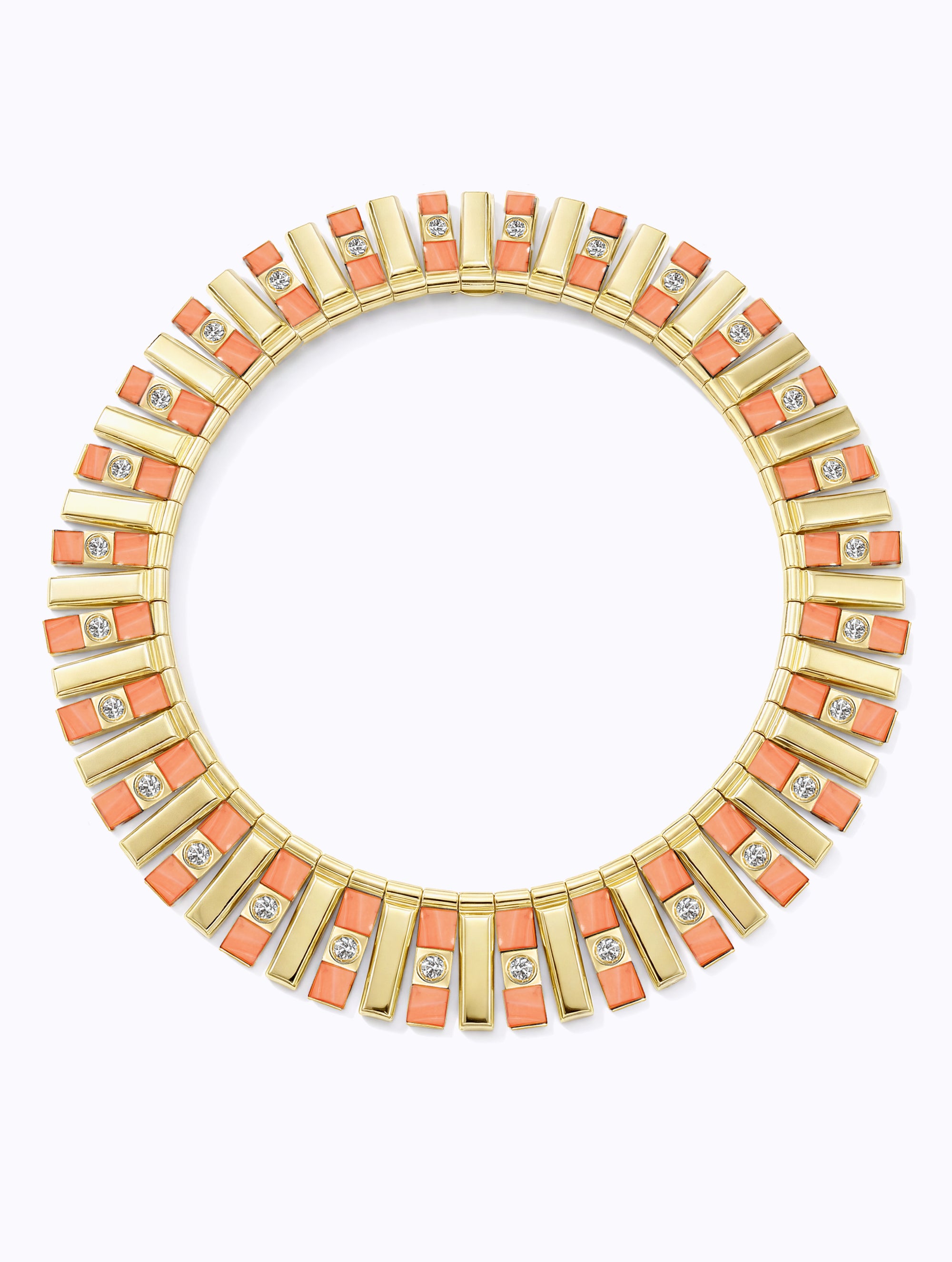 Carousel Coral & Diamond Collar