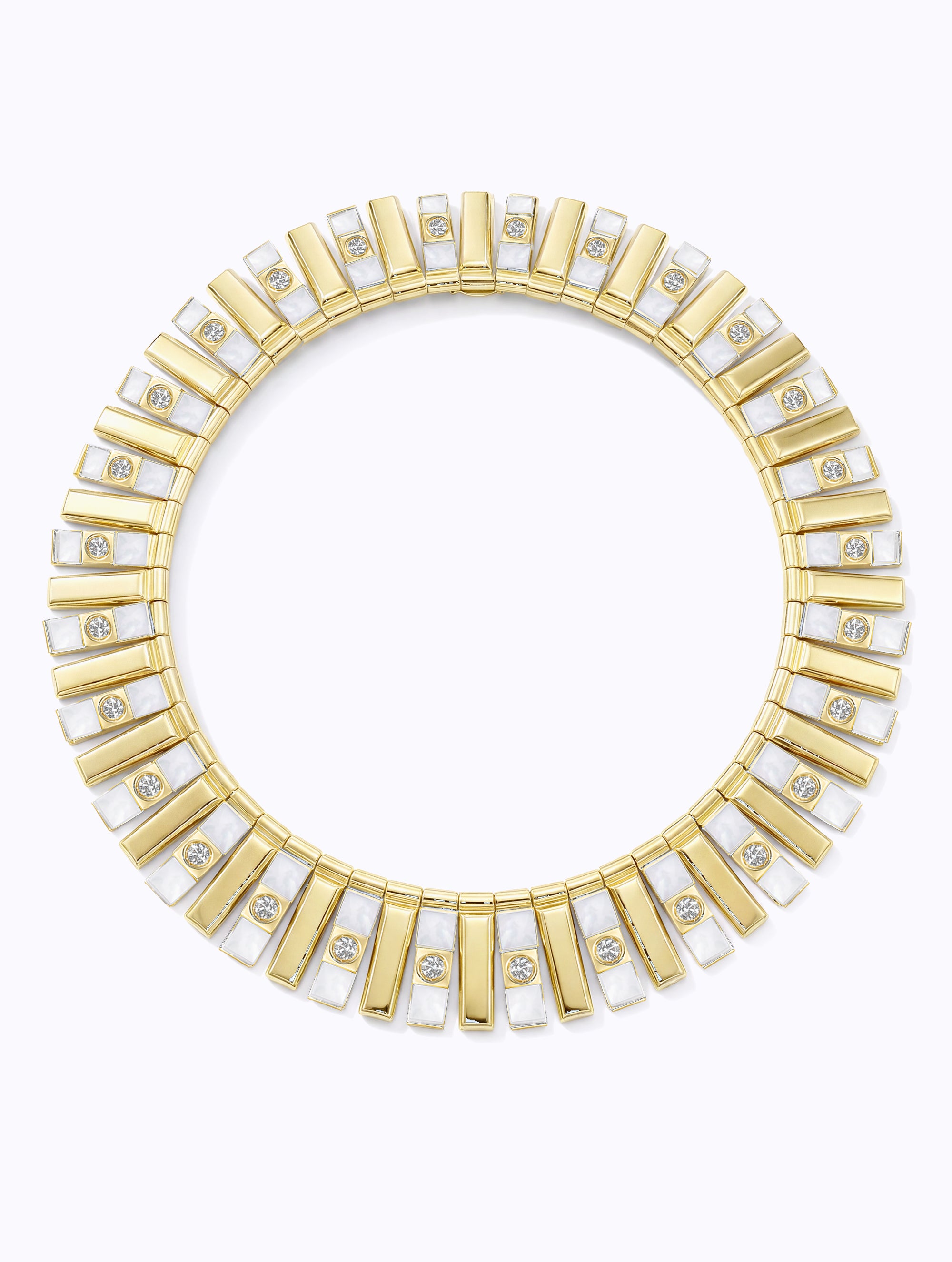 Carousel Mother of Pearl & Diamond Collar