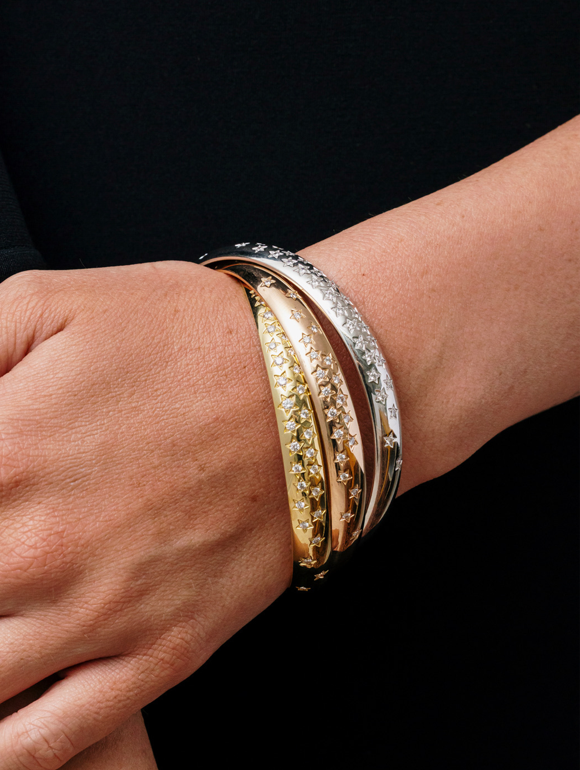 Cartier Limited Edition Diamond Star Trinity Bangle