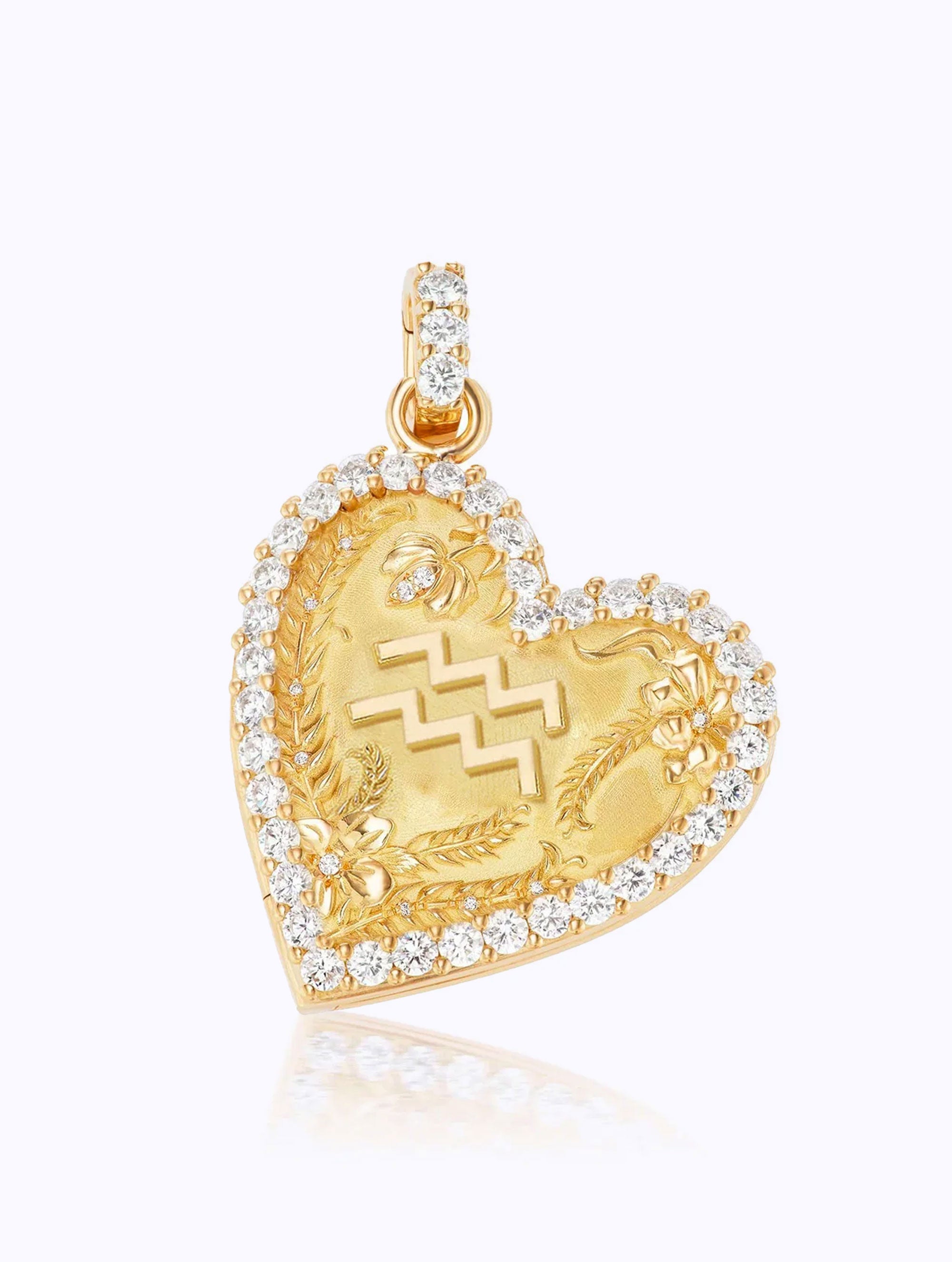 Memoir Diamond Zodiac Heart Locket