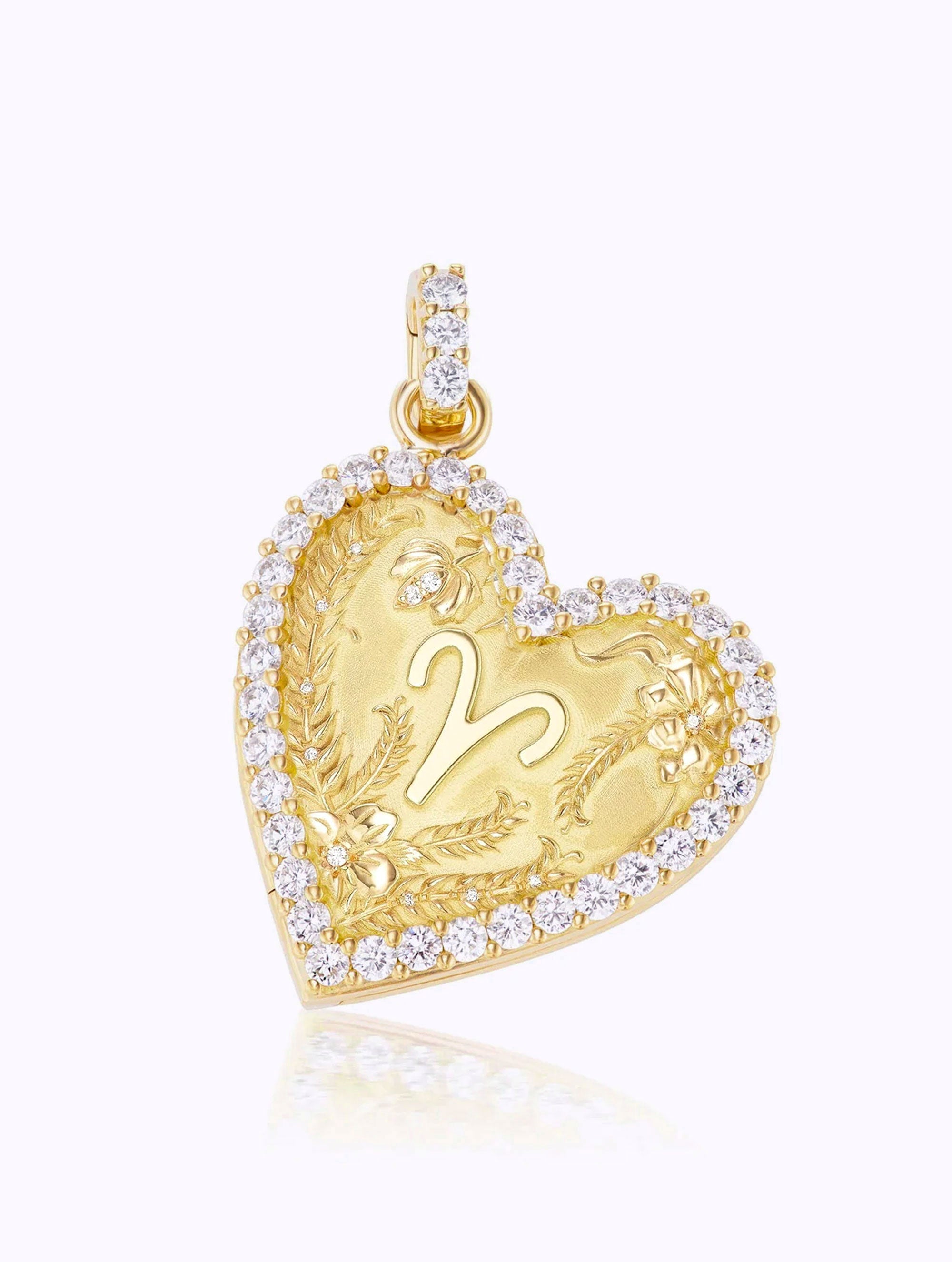 Memoir Diamond Zodiac Heart Locket