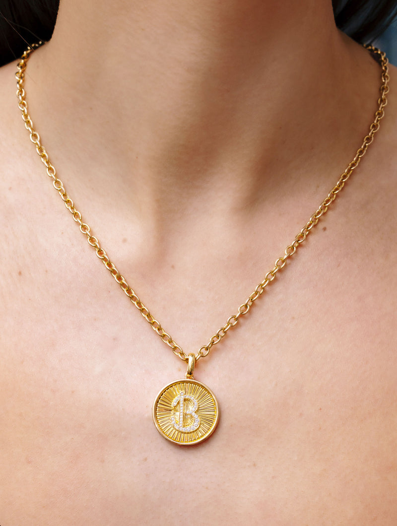 Classic Aurora Initial Medallion