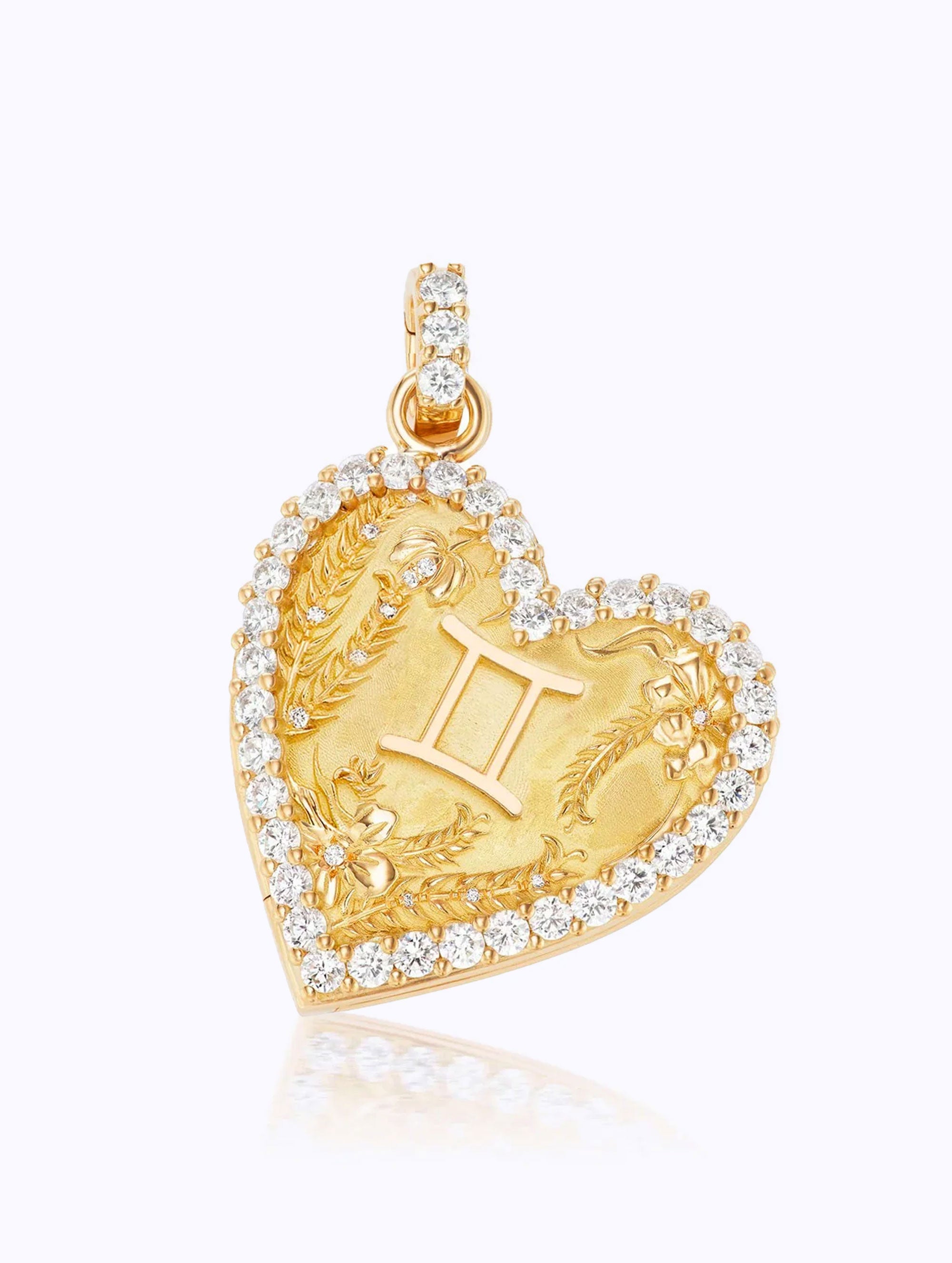 Memoir Diamond Zodiac Heart Locket