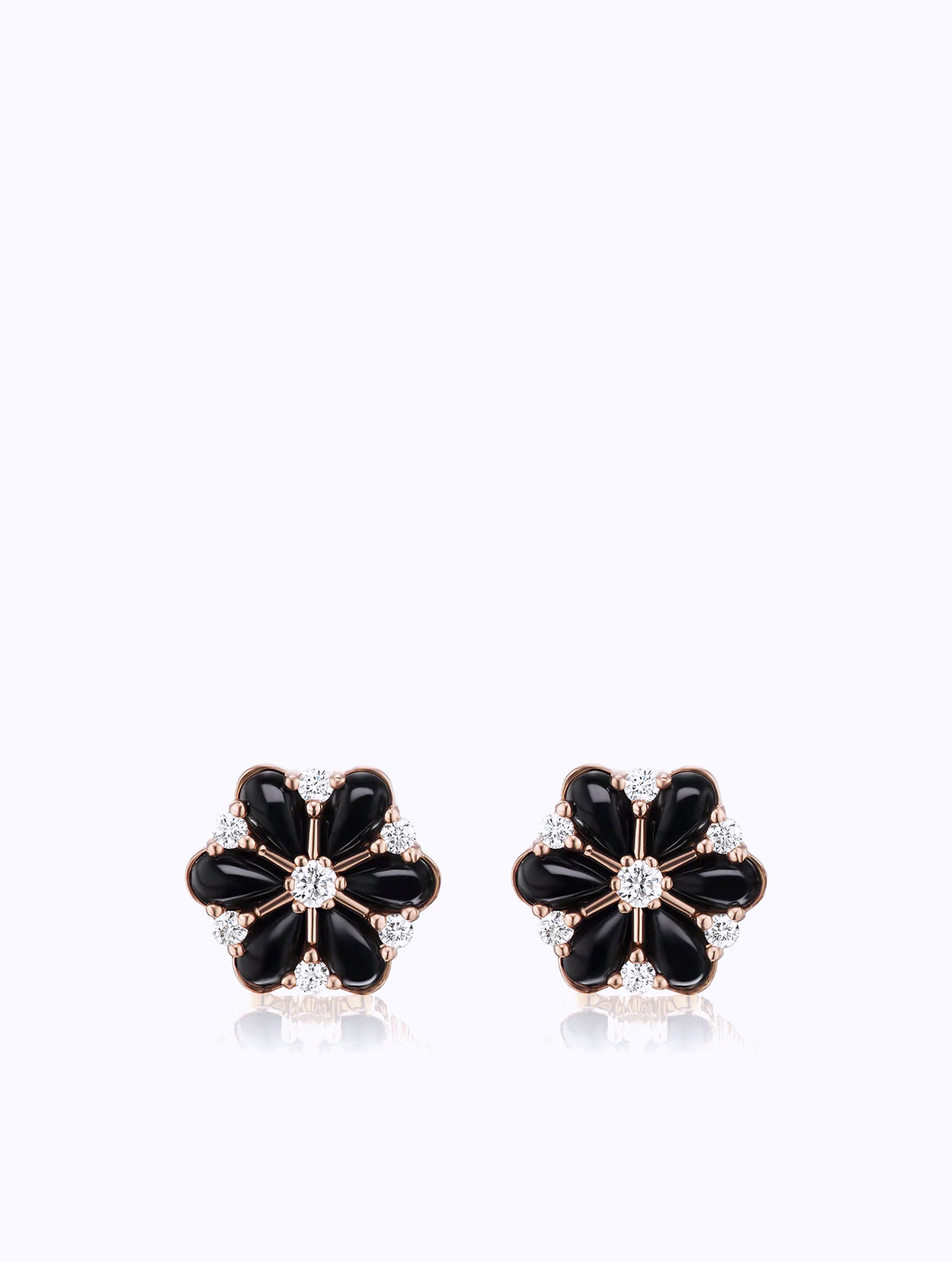CONFETTI CLUSTER ONYX & DIAMOND EARRINGS