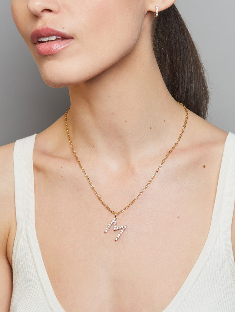 CONFETTI DIAMOND LETTER PENDANT