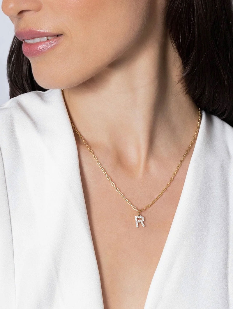 CONFETTI DIAMOND LETTER PENDANT