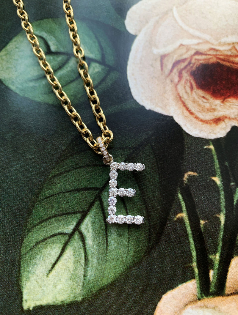 CONFETTI DIAMOND LETTER PENDANT