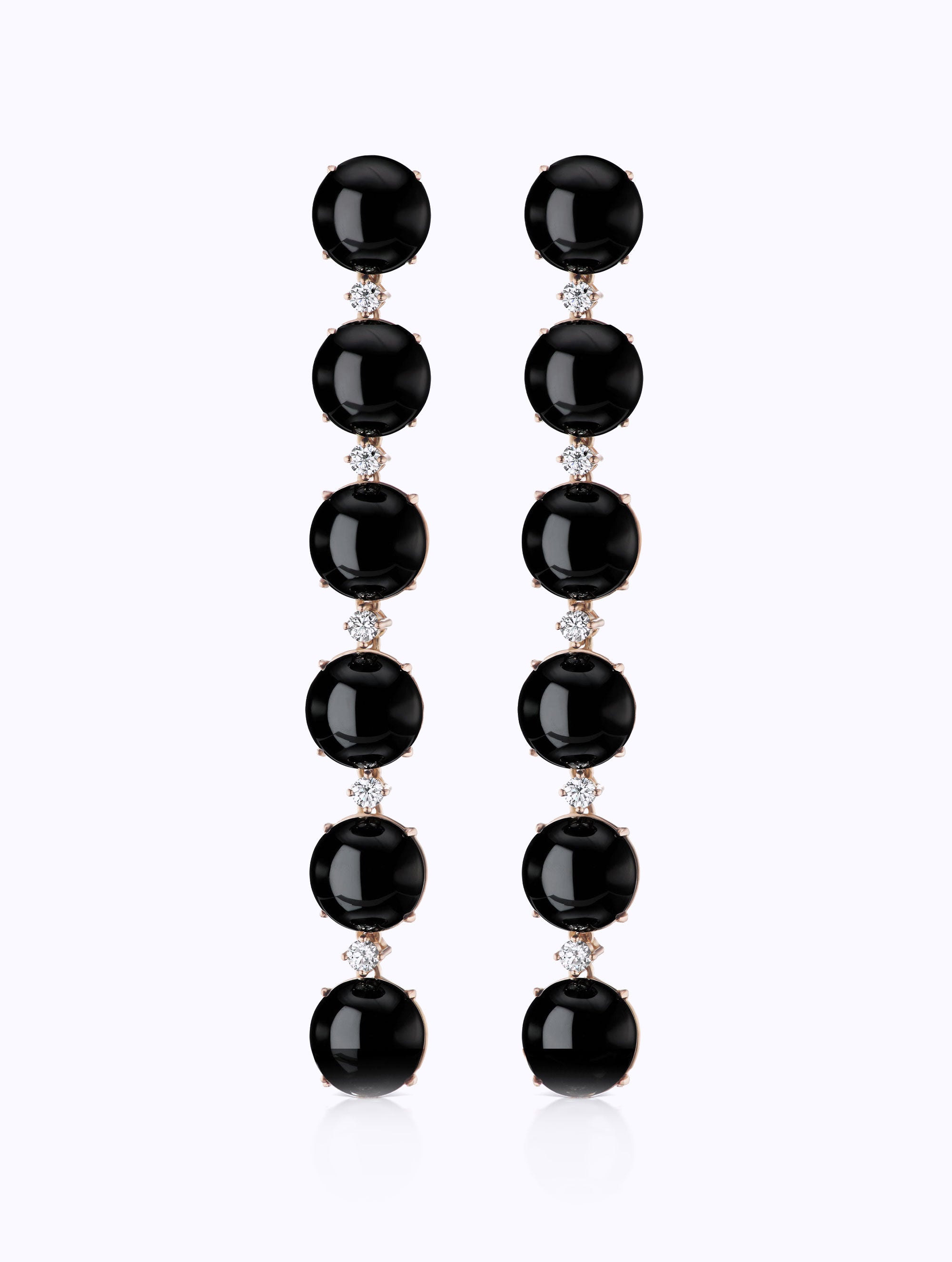 CONFETTI ONYX & DIAMOND DROP EARRINGS