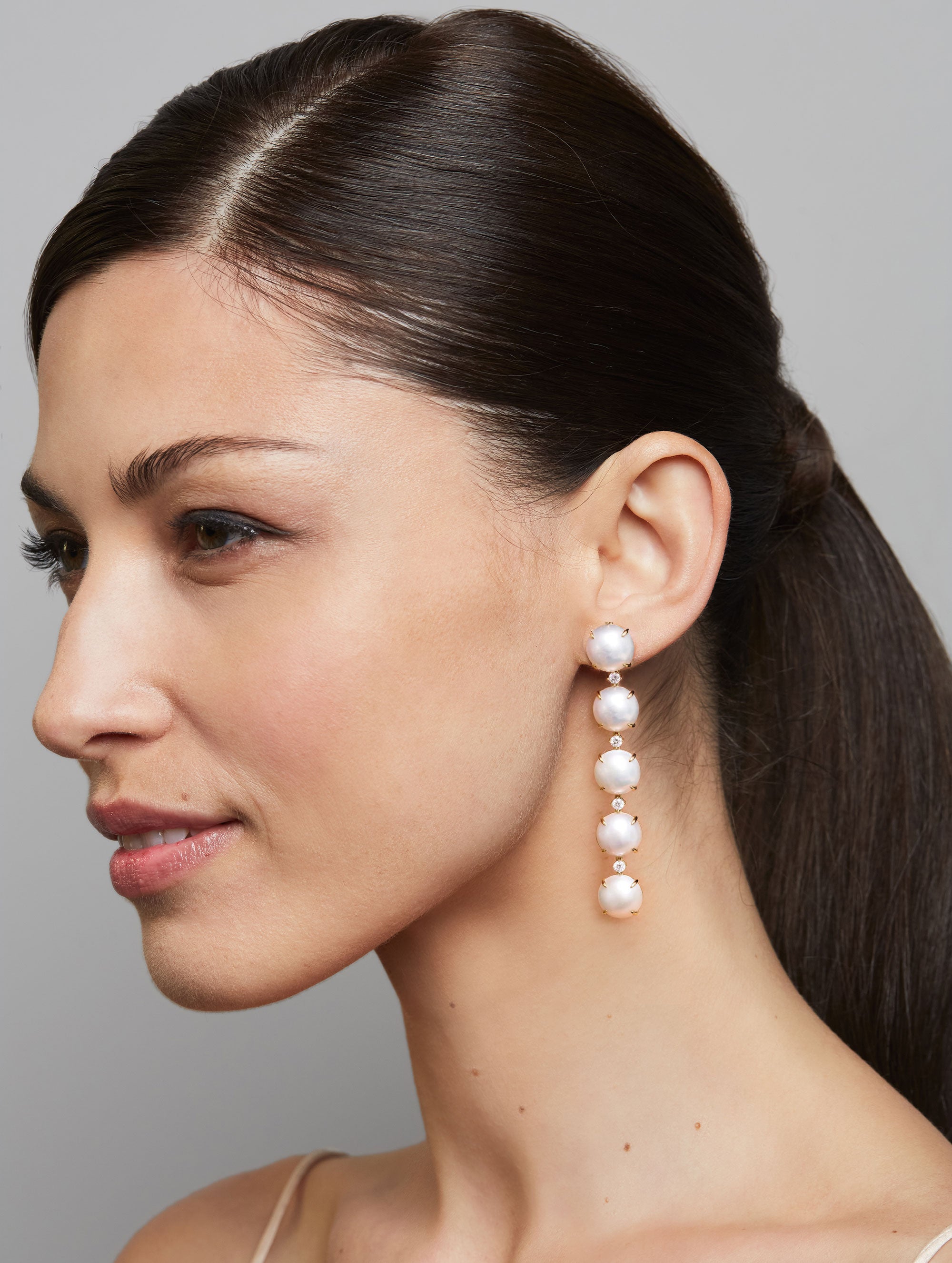 CONFETTI PEARL & DIAMOND DROP EARRINGS