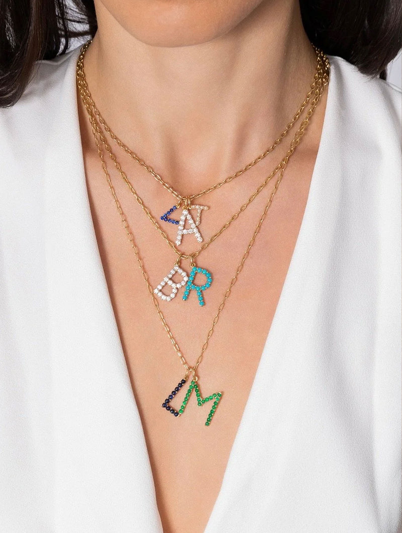 CONFETTI LETTER PENDANT