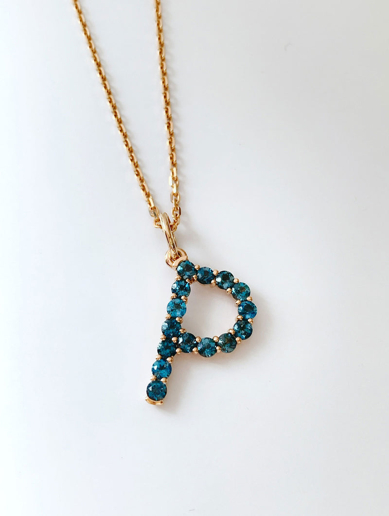 CONFETTI GEMSTONE LETTER PENDANT
